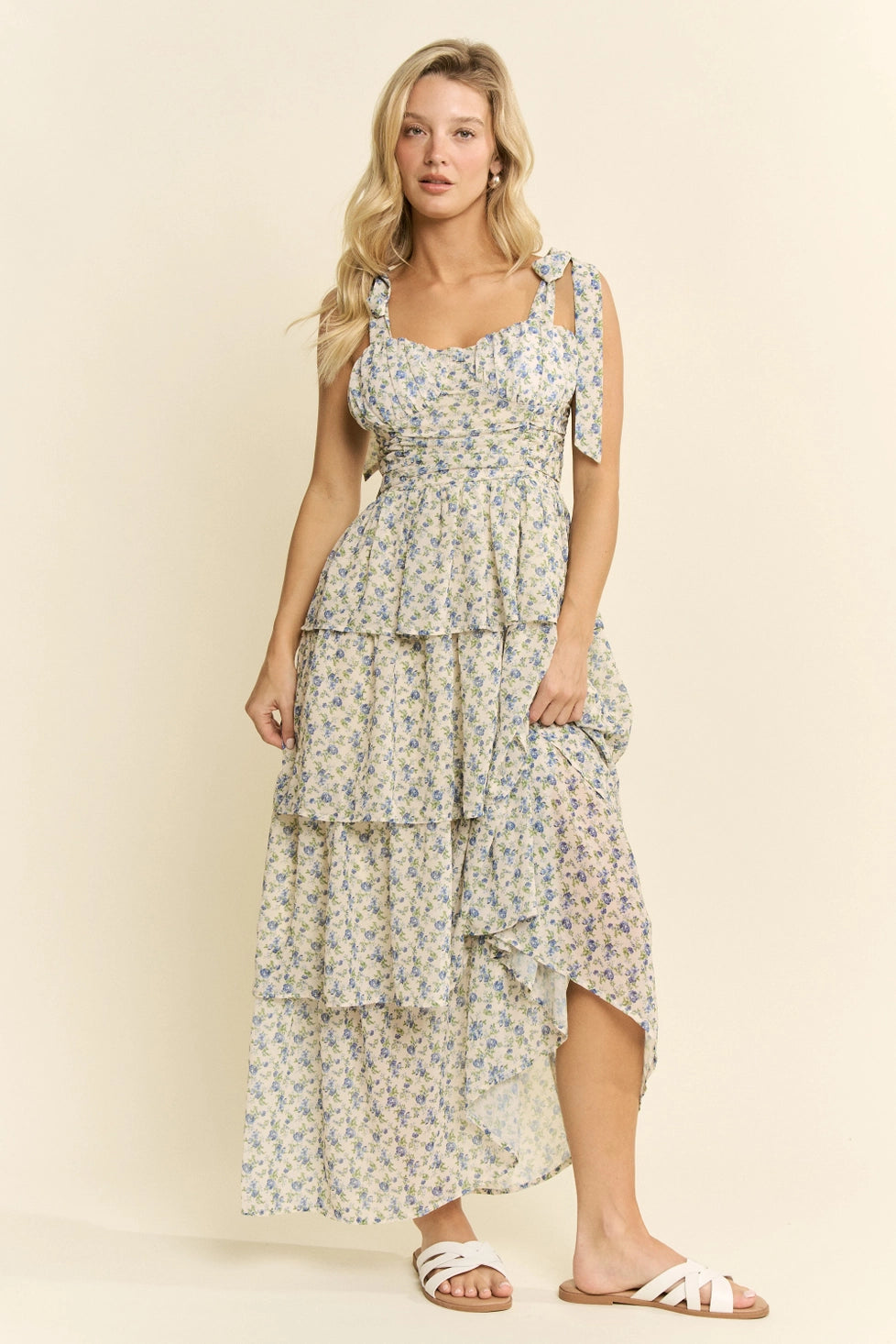 Floral Print Tiered Dress by Jade by Jane - BFF Here