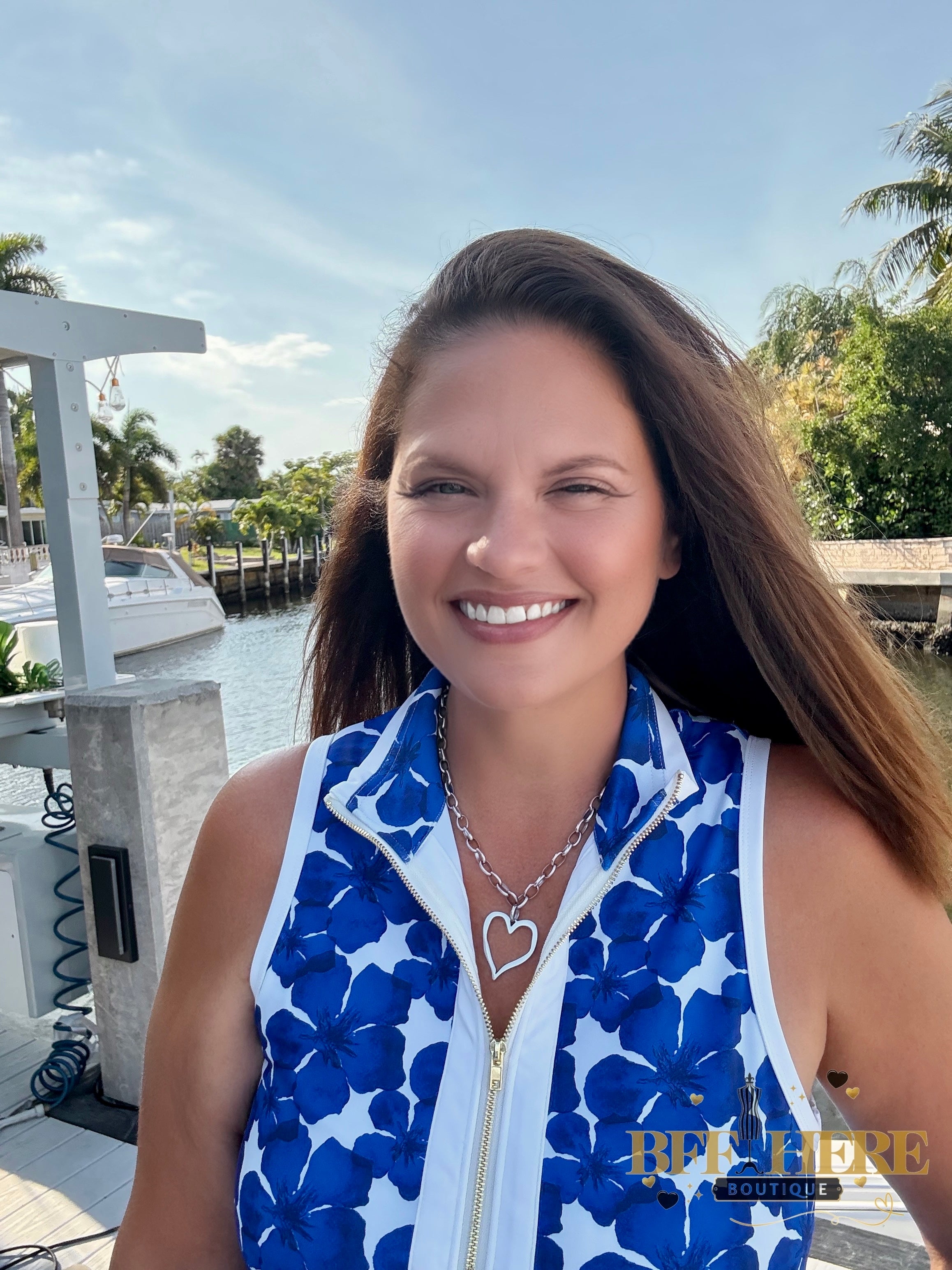 Everyday Zipper Dress / Blue Floral by Jess Lea - BFF Here