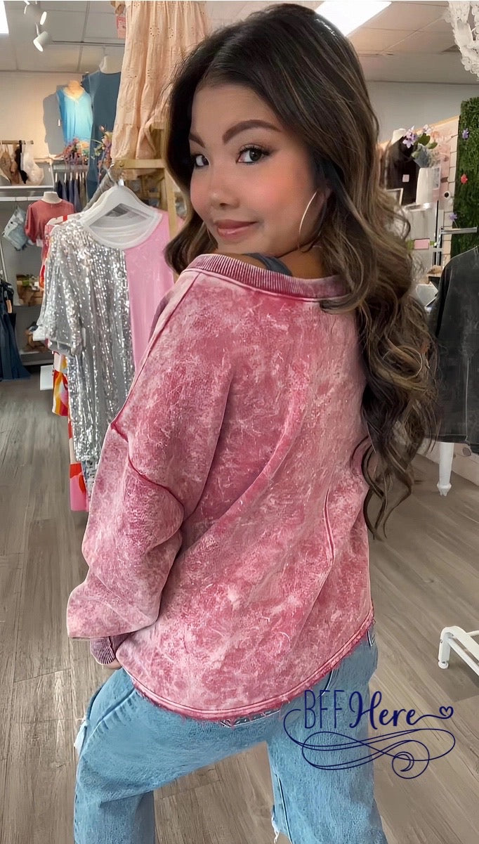 Shadow Hues: Ash Wash Oversized Sweatshirt with a Relaxed Vibe - BFF Here