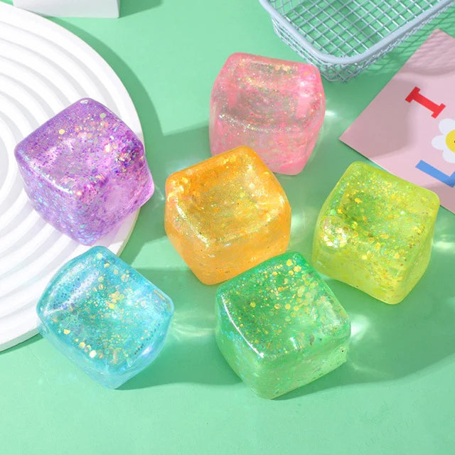 Squishy Glitter Cube Toy (Ships in 3-4 Weeks) - BFF Here