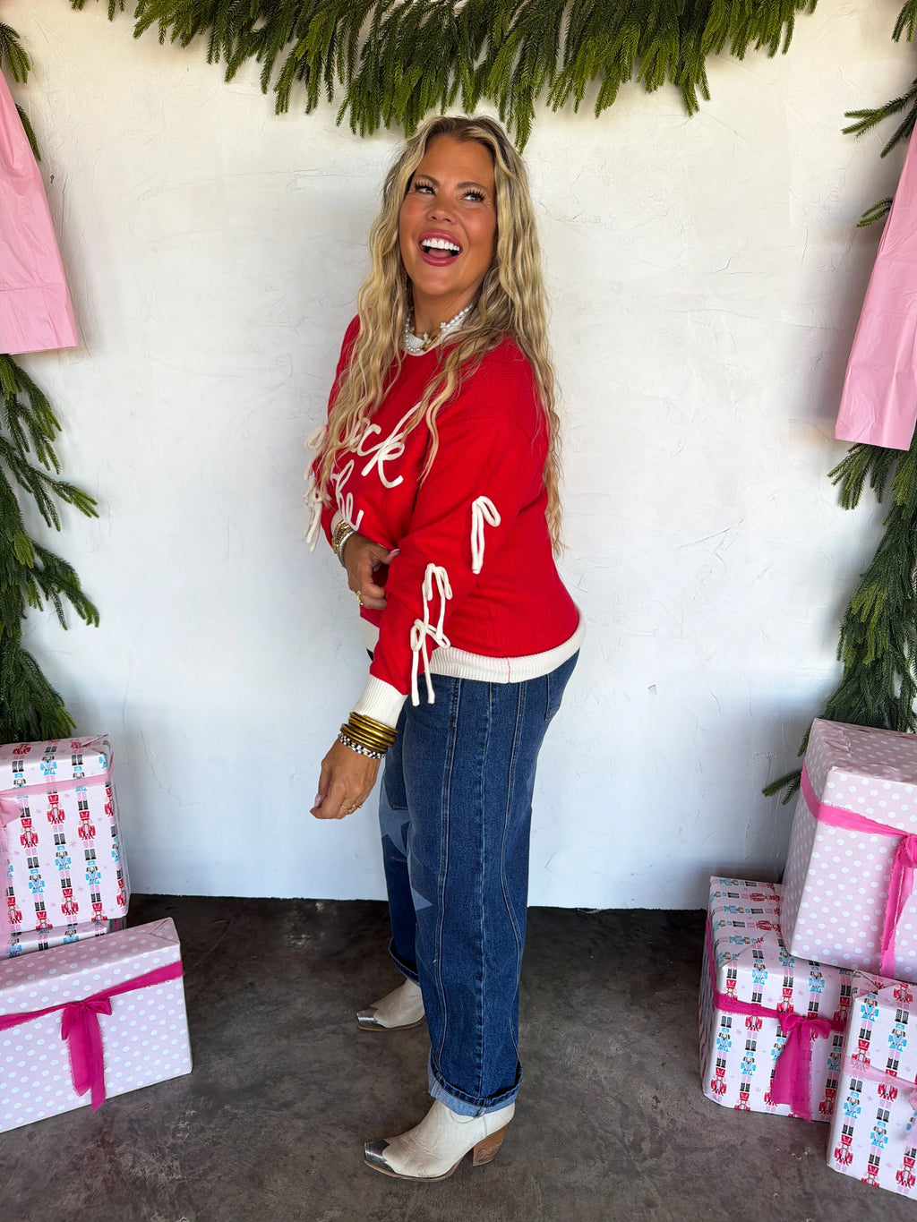 PREORDER: Deck The Halls Bow Sweater by BLAKELEY (ETA: October)