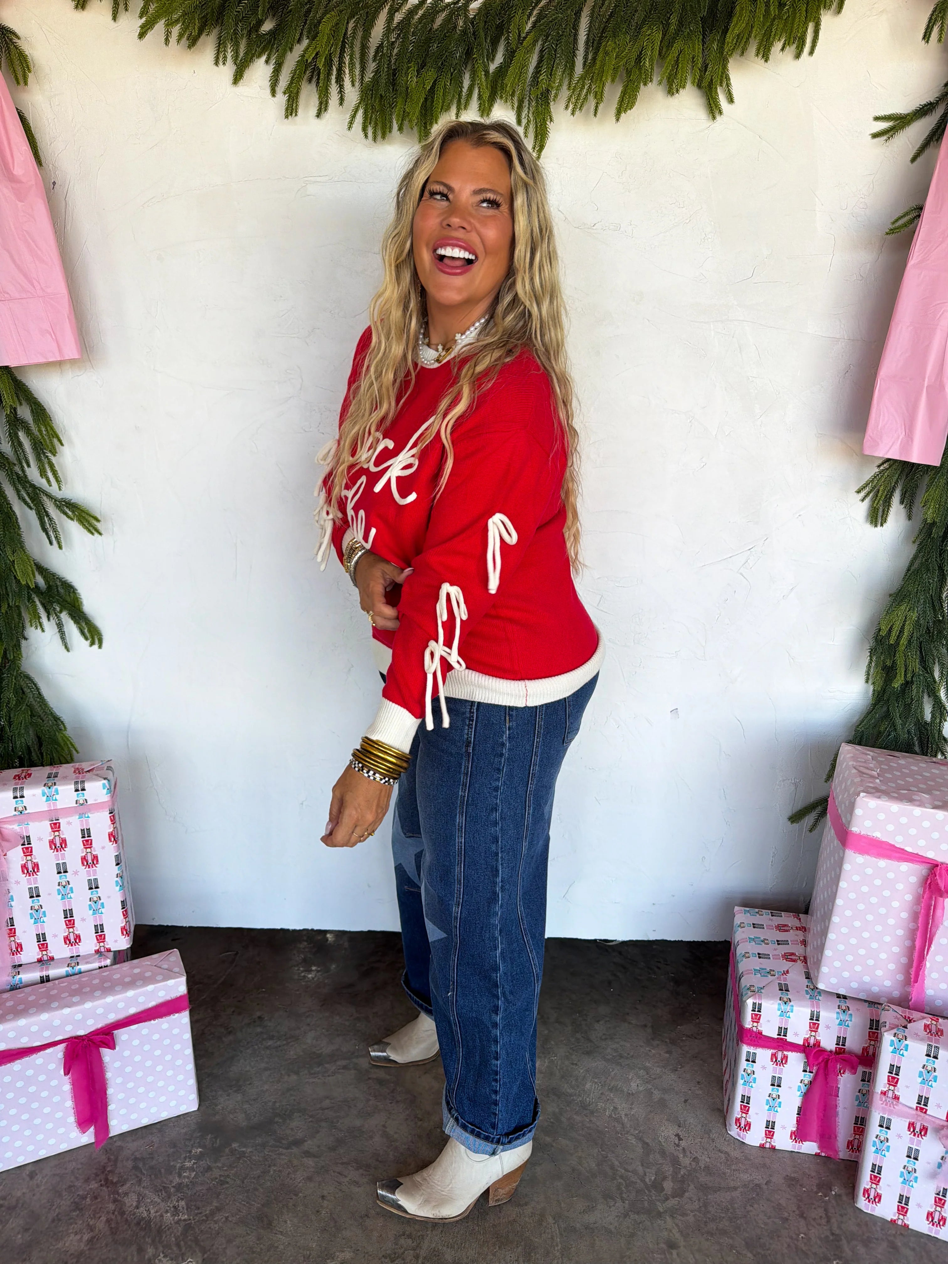 PREORDER: Deck The Halls Bow Sweater by BLAKELEY (ETA: October)