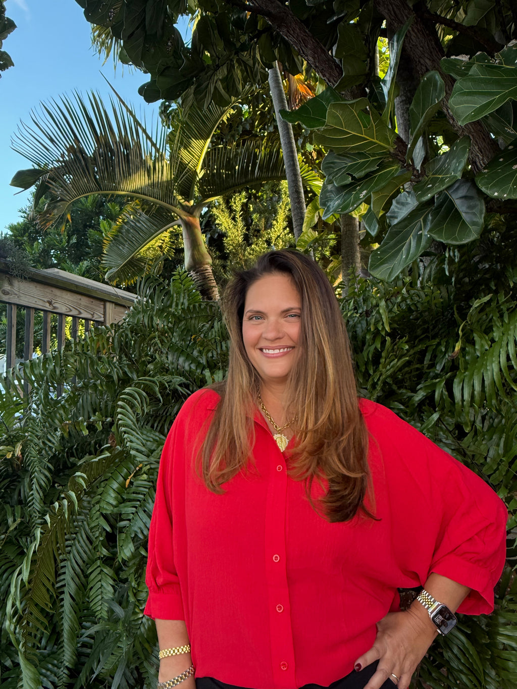 Sloane Button Up Top by Jess Lea /  Red - BFF Here