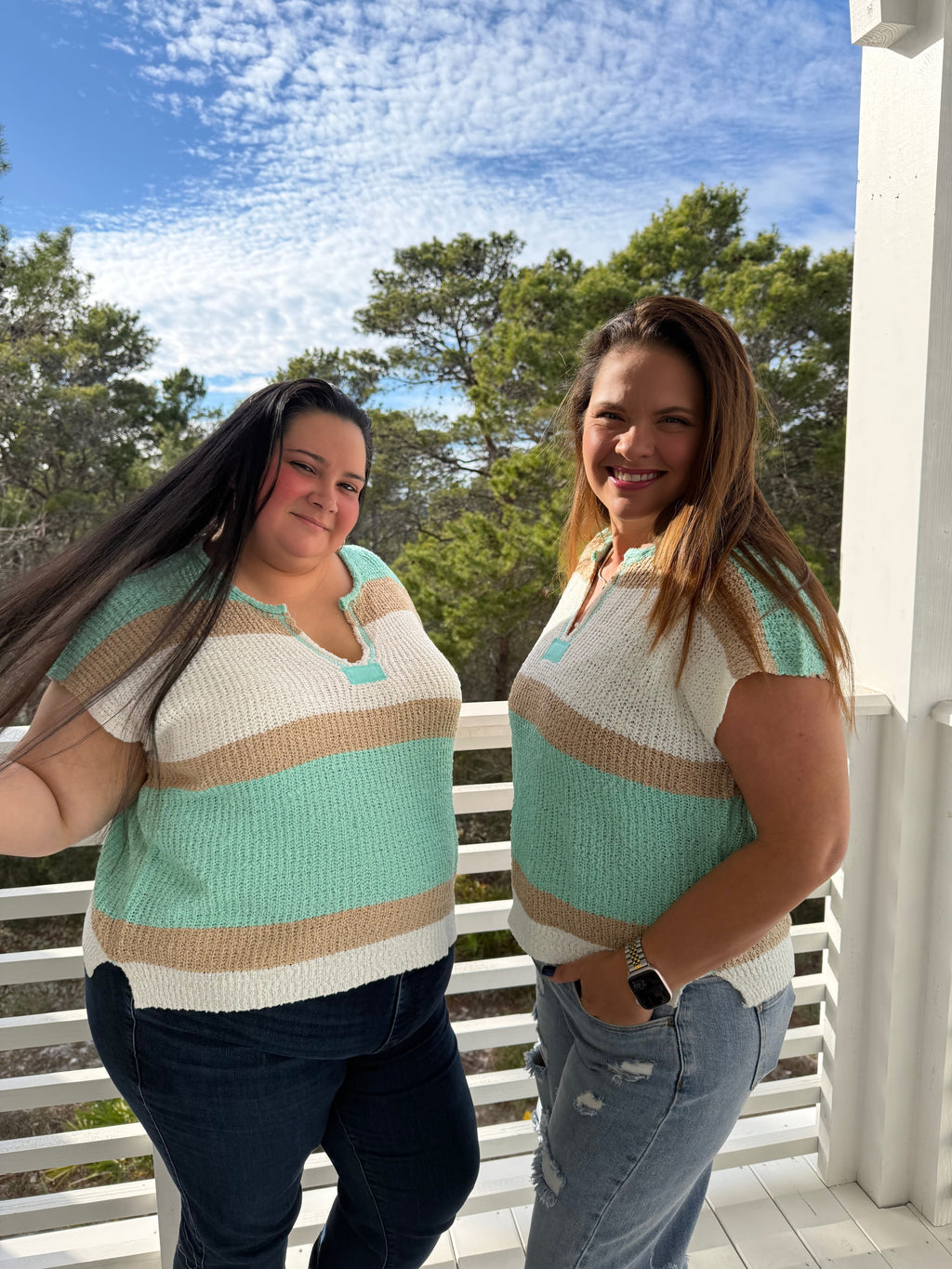 Short Sleeve Color Block Stripe Top by Sew In Love (Ships 2-3 weeks) - BFF Here