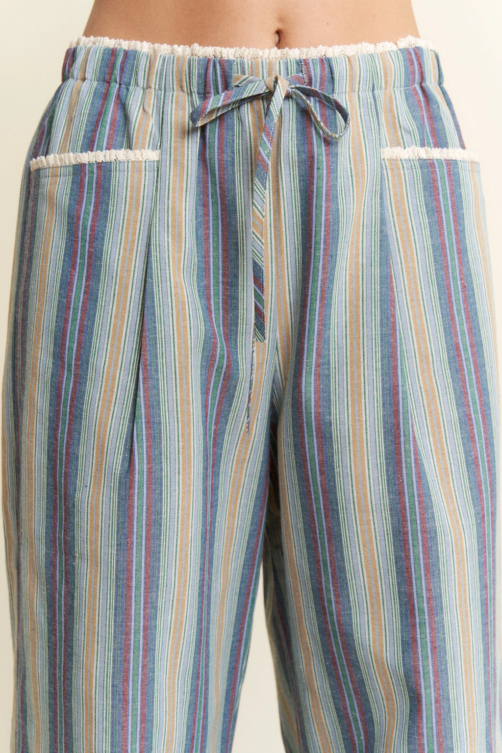 Eclectic Stripe Linen Pants by Jade by Jane - BFF Here