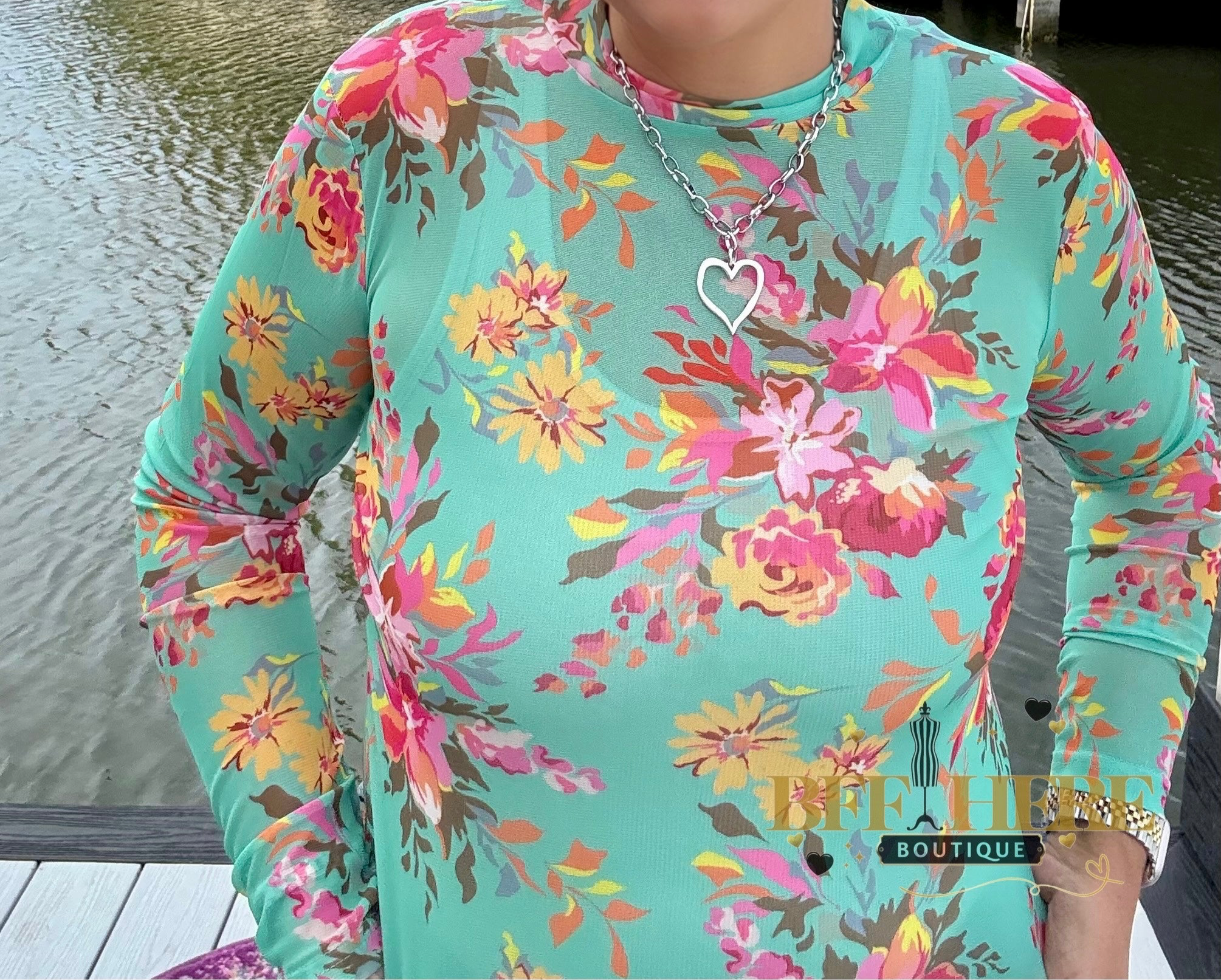 Floral Queen Mesh Top by Sterling Kreek - BFF Here