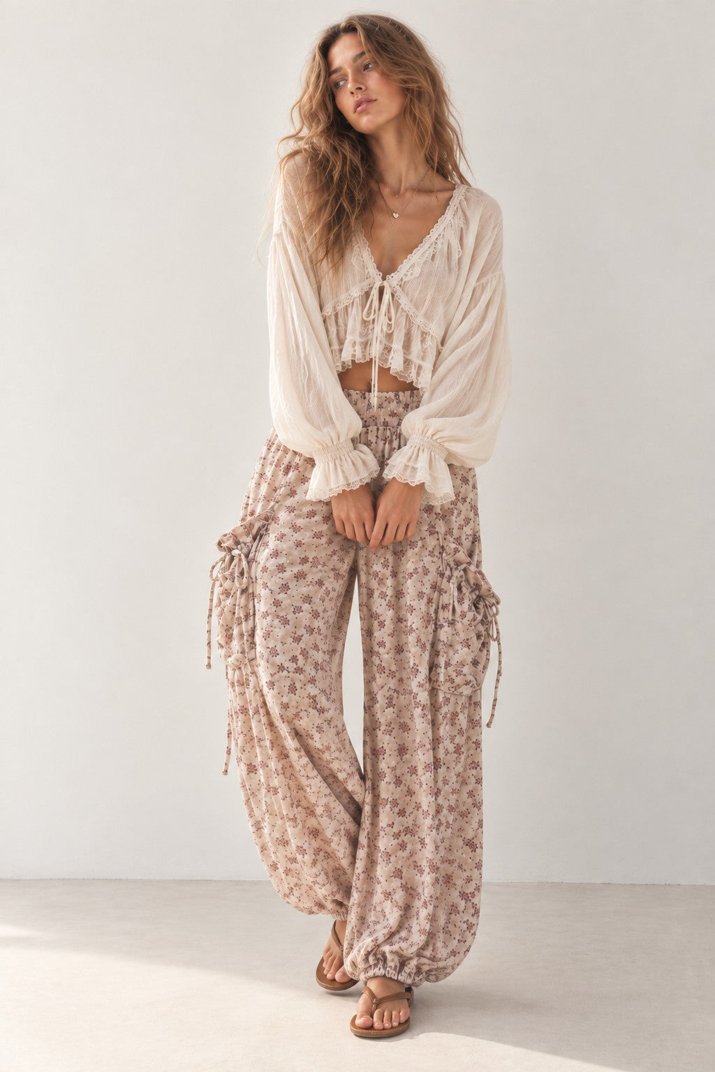 PREORDER: Boho Floral Cargo Pants / ARRAY by Jade by Jane (ETA: November)