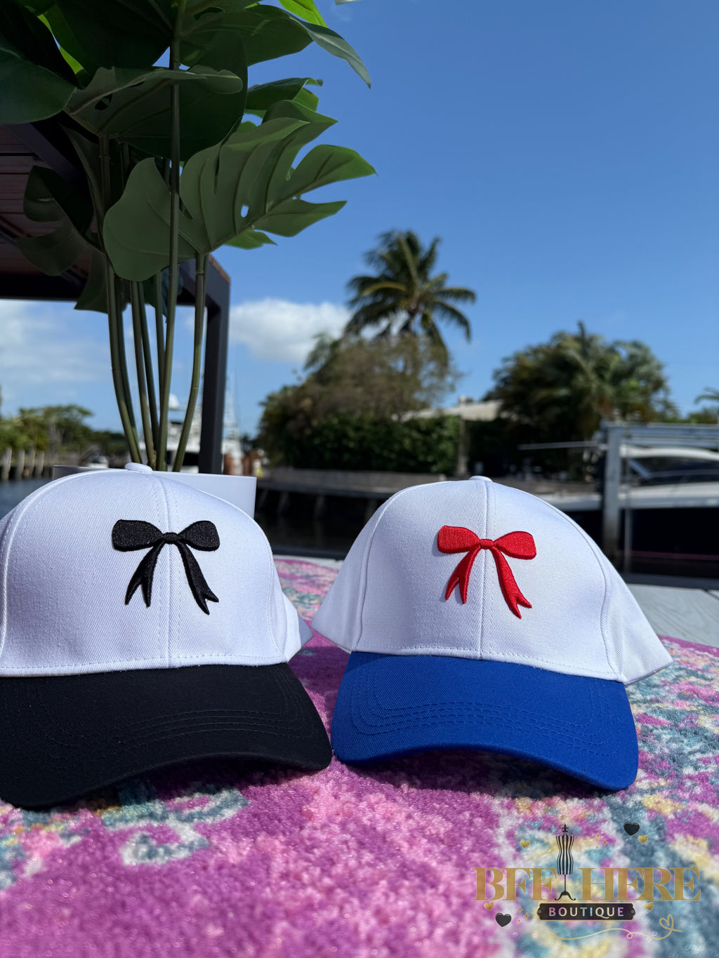 Mila Bow Hat / Red & Blue by Jess Lea - BFF Here