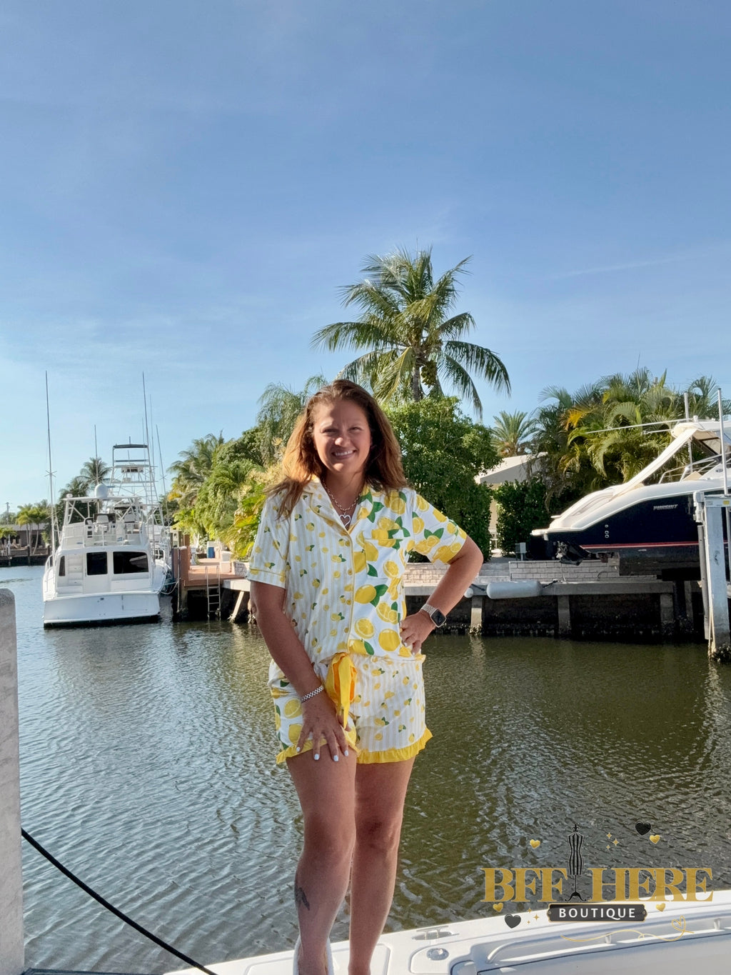 Lemon Drop Ruffle Pajama Set by Jess Lea - BFF Here