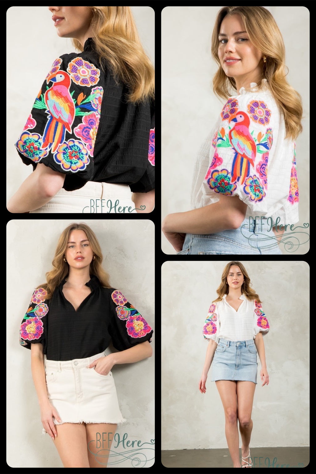 Tropical Carnival Embroidered Blouse - BFF Here