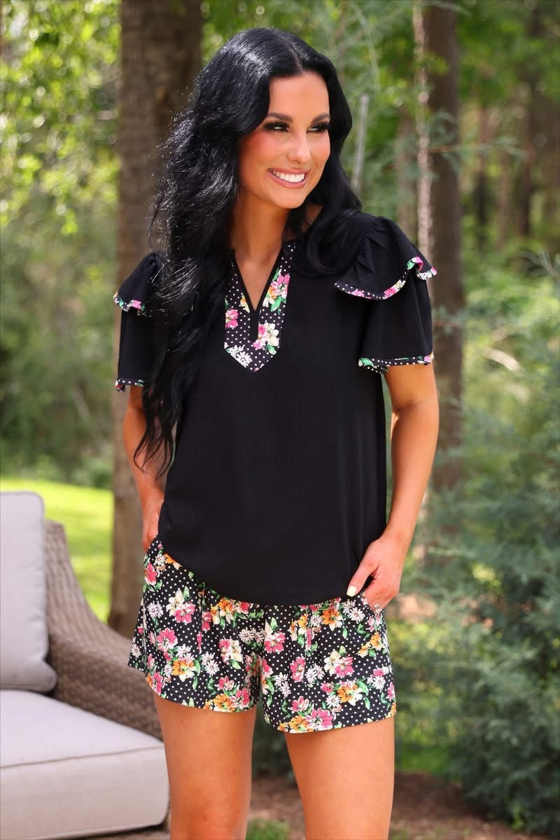 PREORDER: Runway Paperbag Shorts / Daisy Polka Dot by Jess Lea (ETA: June) - BFF Here