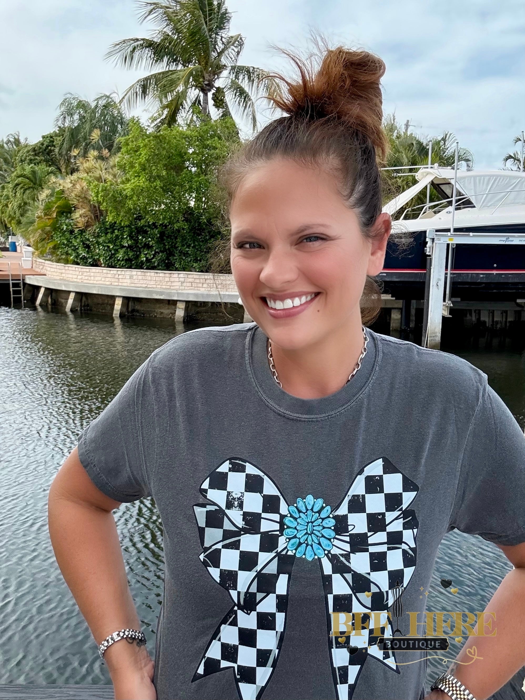 Rodeo Rebel Bow Tee - BFF Here