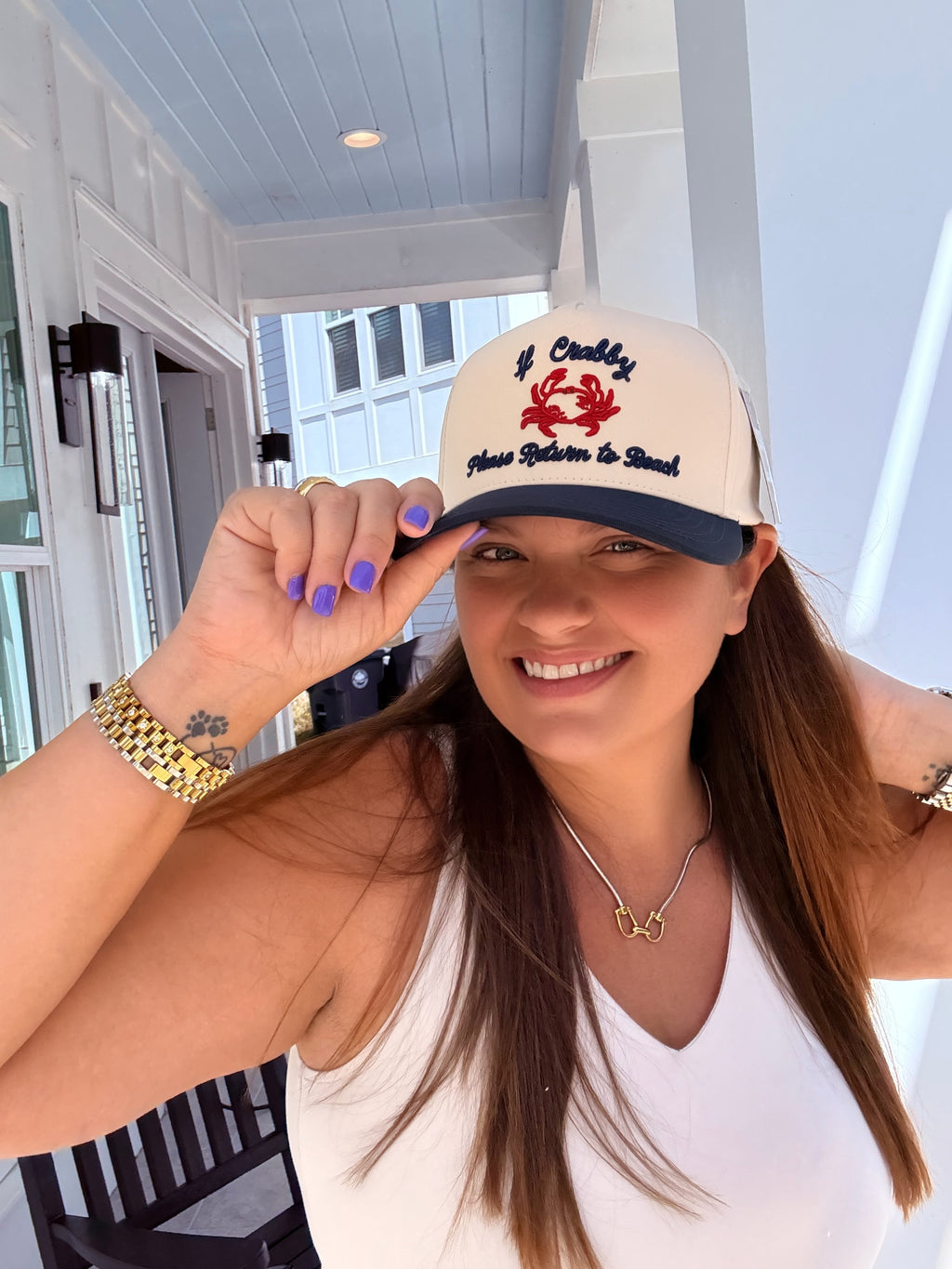 Two Tone Crabby Trucker Hat by Judson & Co. (ARRAY) — Ships 2-3 weeks - BFF Here