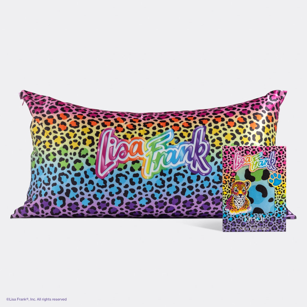 Lisa Frank X Kitsch Satin Pillowcase - Rainbow Leopard