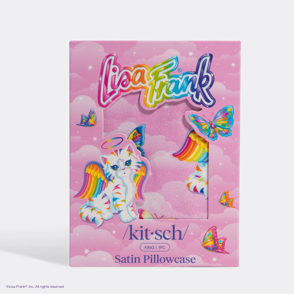 Lisa Frank X Kitsch Satin Pillowcase - Angel Kitty™ - BFF Here