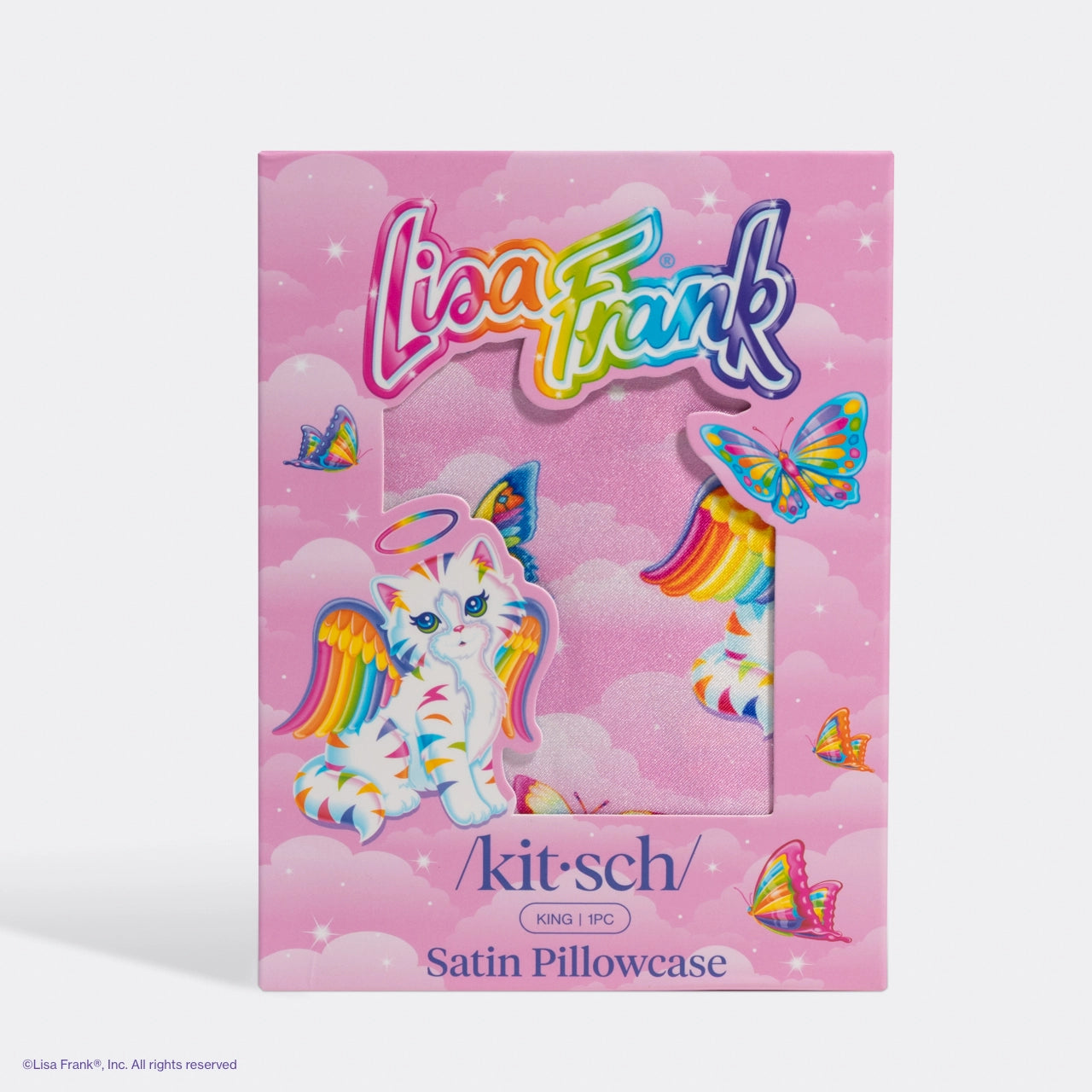 Lisa Frank X Kitsch Satin Pillowcase - Angel Kitty™