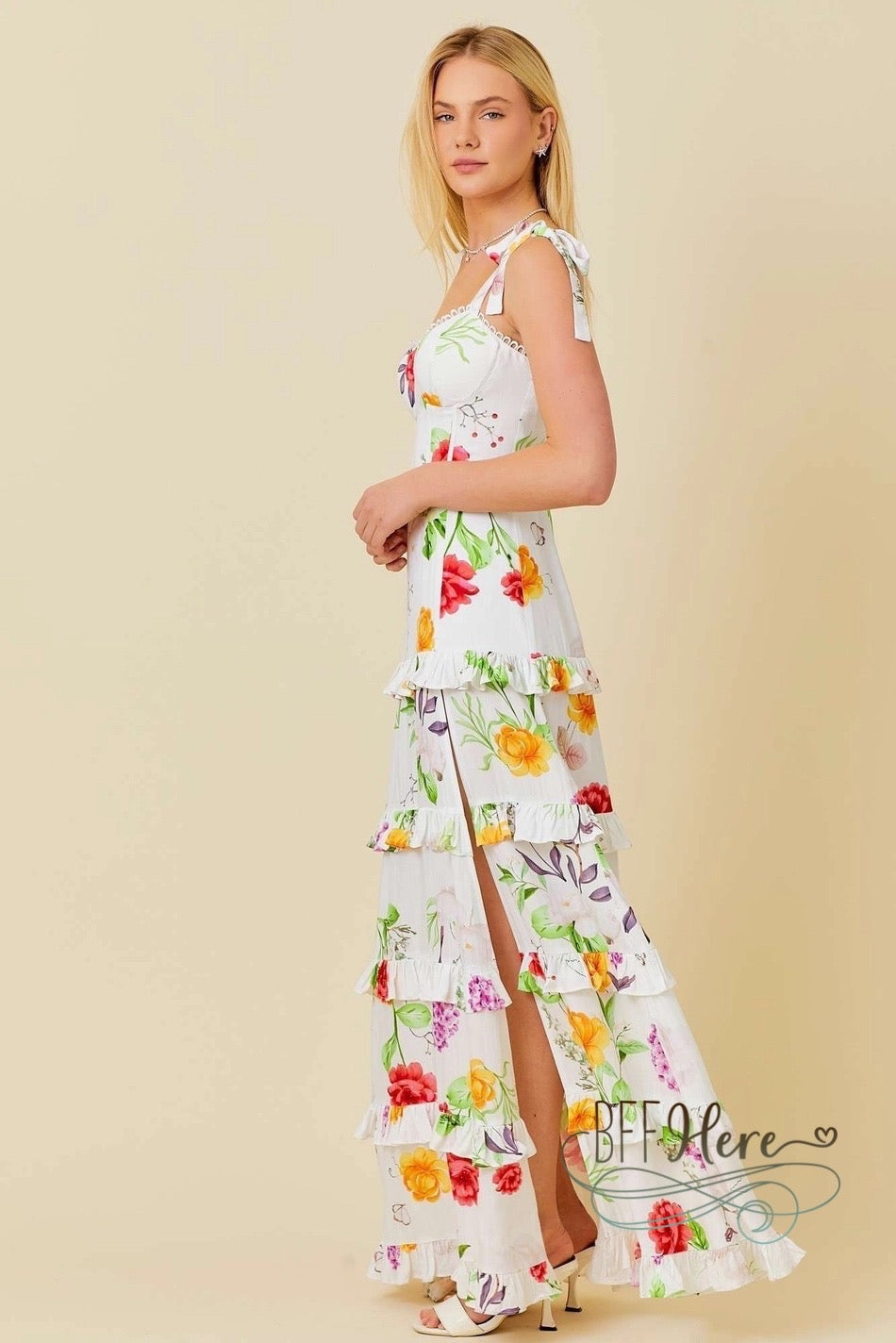 Garden Party Ruffle Maxi Dress - BFF Here