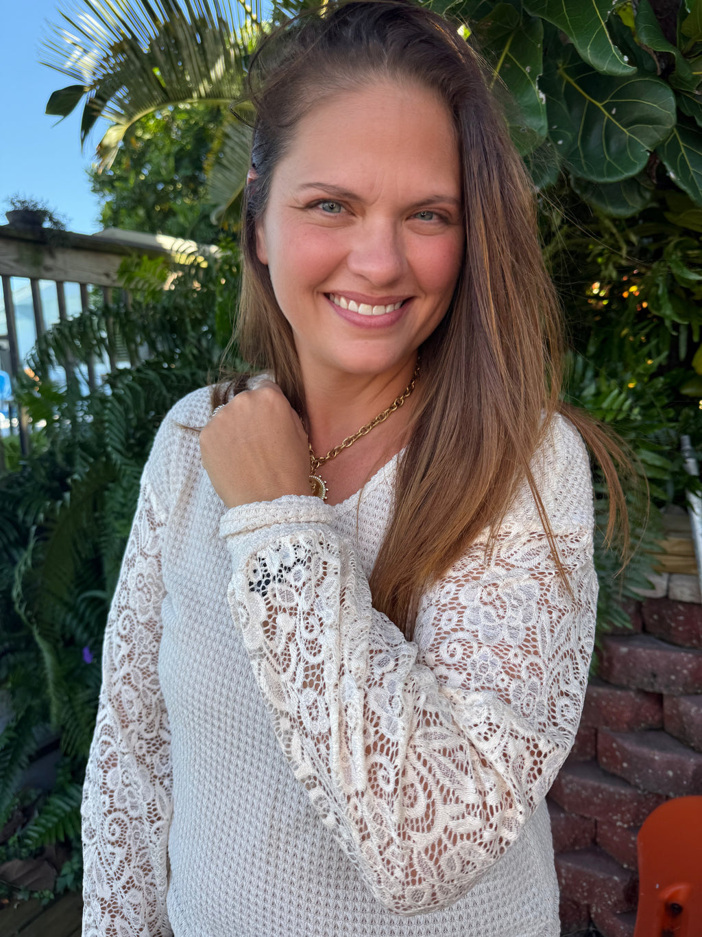 Lace & Grace Knit Top - BFF Here