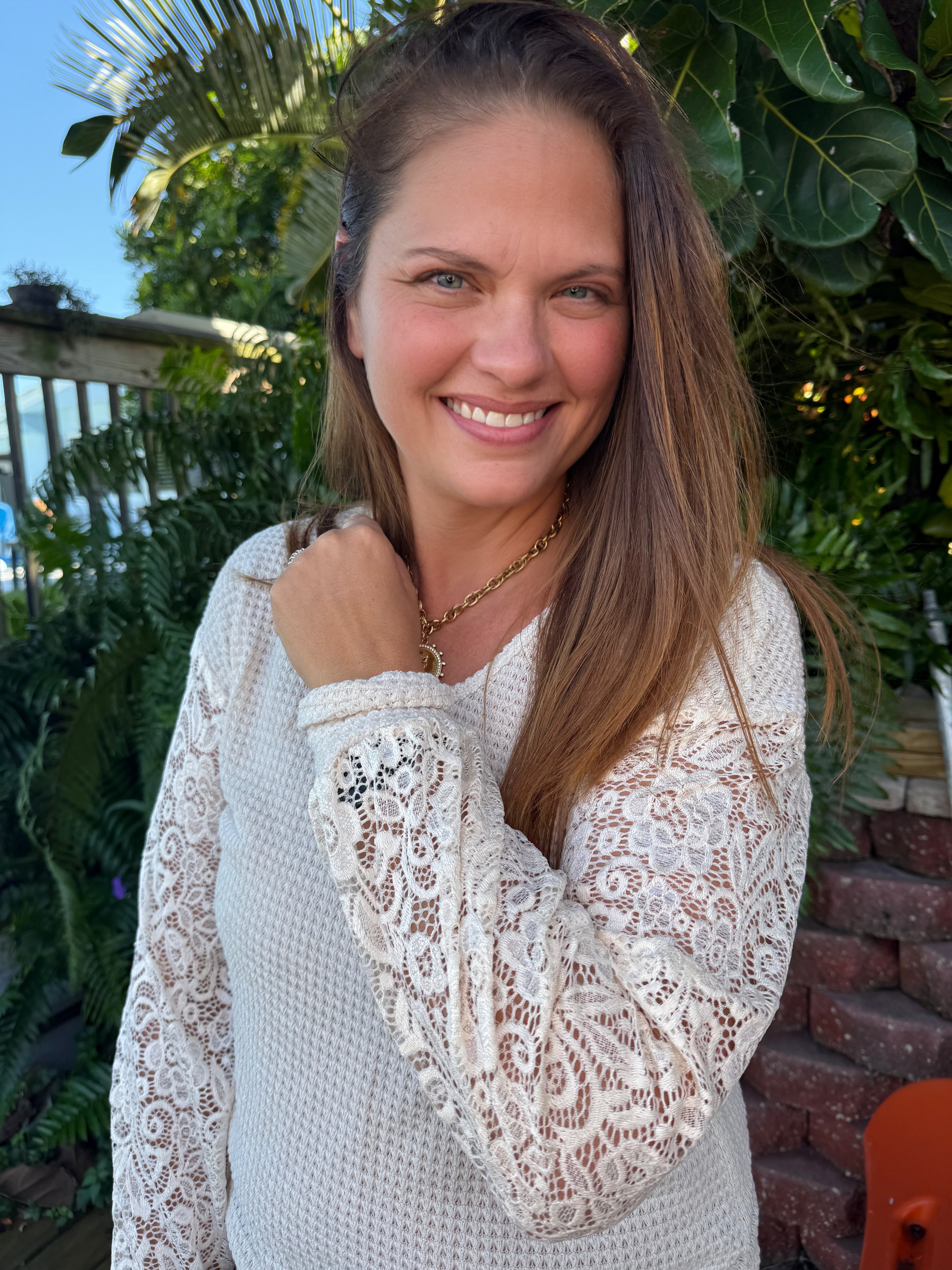 Lace & Grace Knit Top - BFF Here