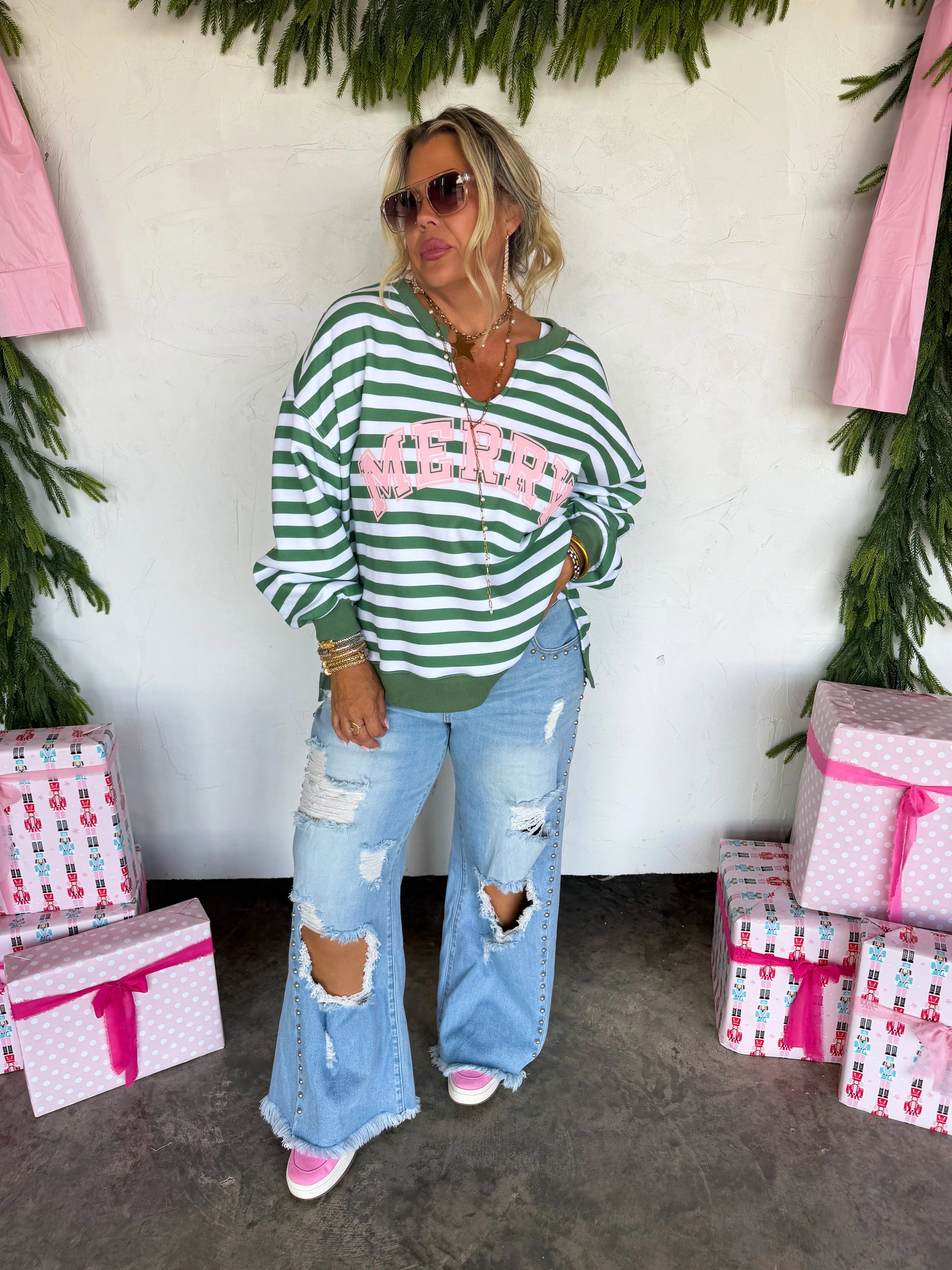 PREORDER: Jolly & Merry Oversized Pullover by BLAKELEY (ETA: October)