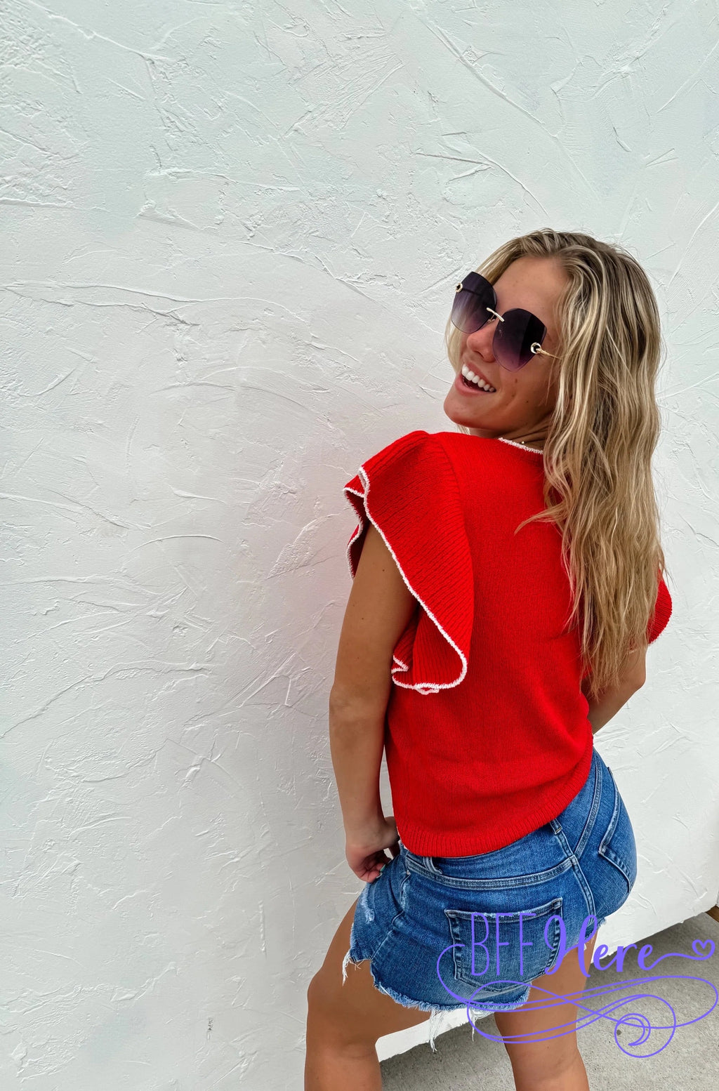 PREORDER: Chic Frills: Ruffle Sleeve Knit Top / Choice of Color by Jodifl (Ships Beginning of April) - BFF Here