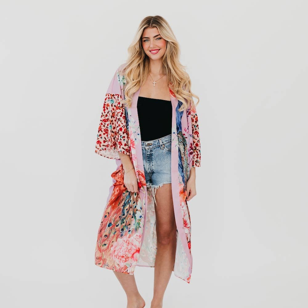Peacock Summer Kimono by Pretty Simple - BFF Here