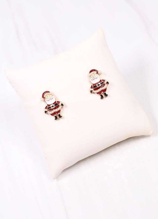 Cheery Santa Stud Earring RED - BFF Here