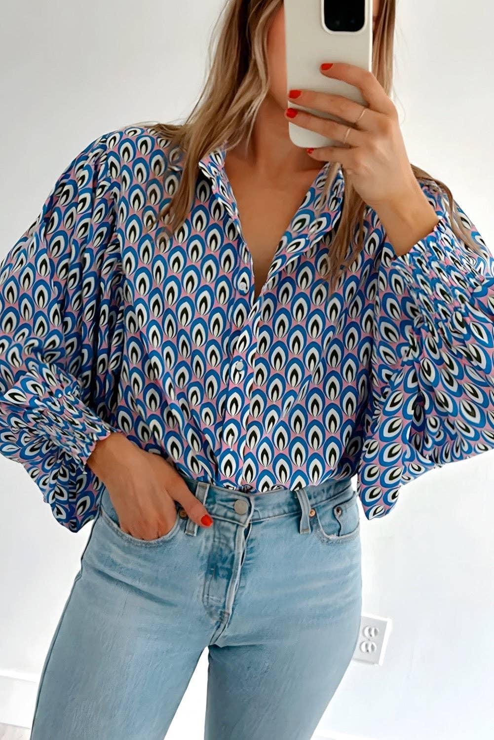 Peacock Charm Blouse - BFF Here