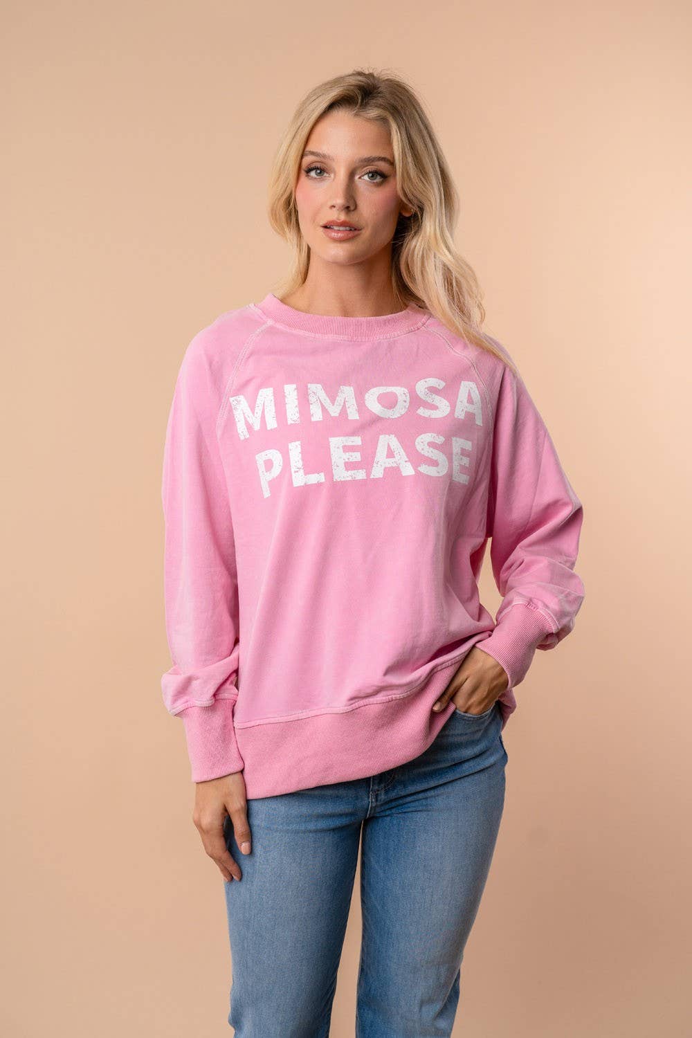 Sippin’ Pretty Mimosa Pullover - BFF Here