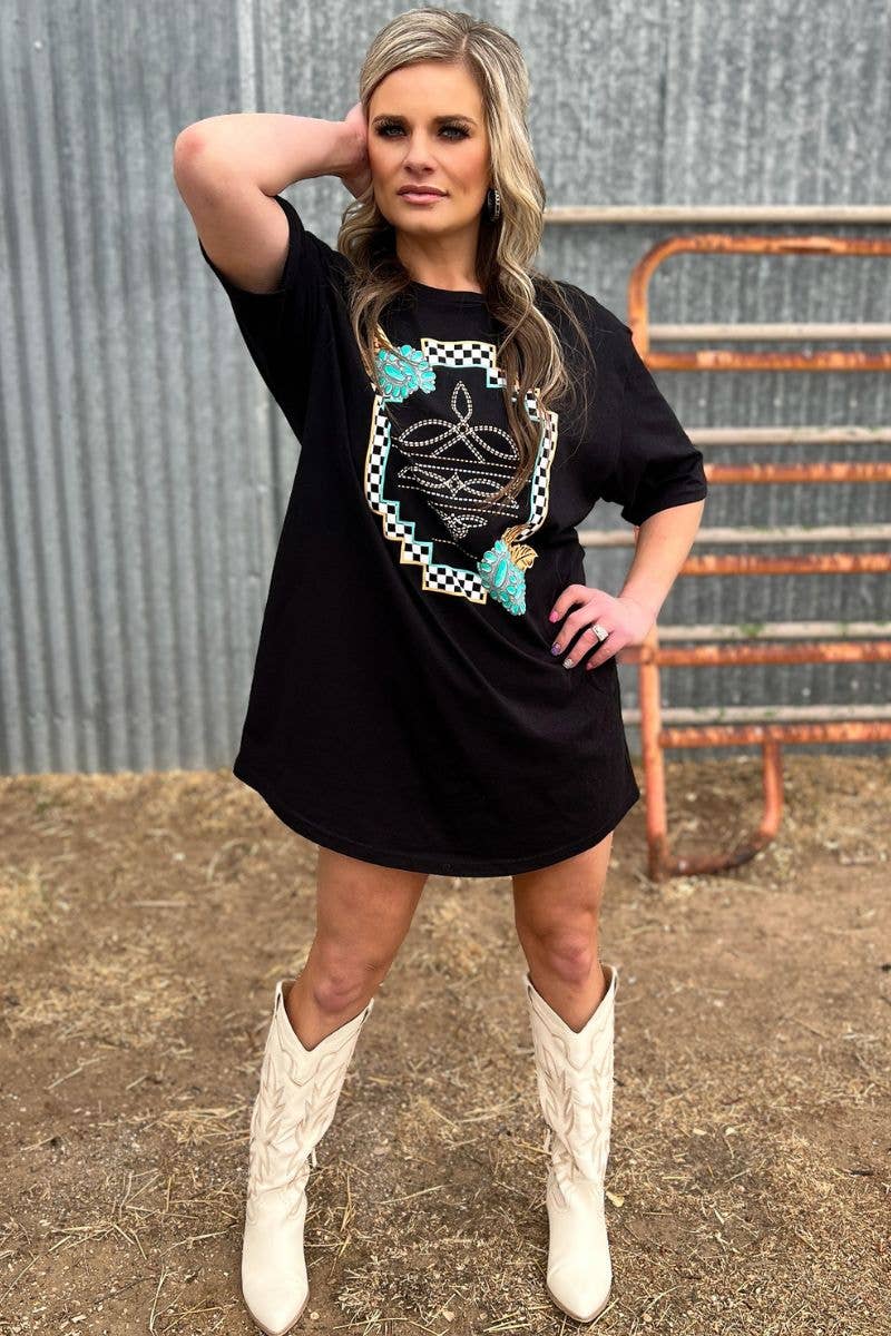 Small Town Big Dreams T-Shirt Dress by Sterling Kreek - BFF Here