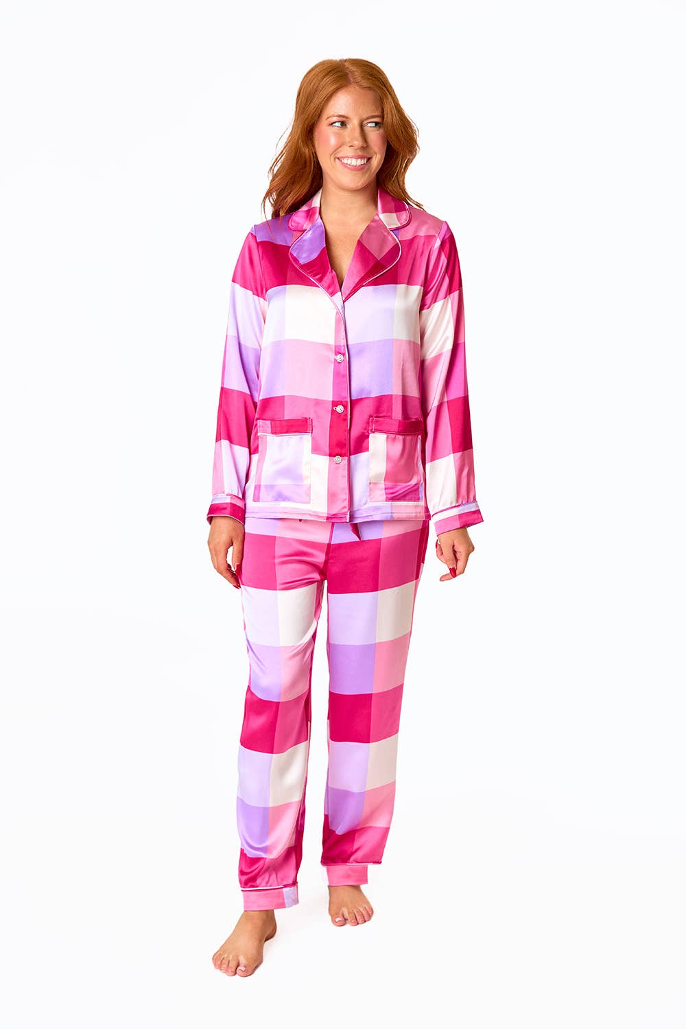 Penelope Pink Poinsettia Pajama Set by BuddyLove - BFF Here