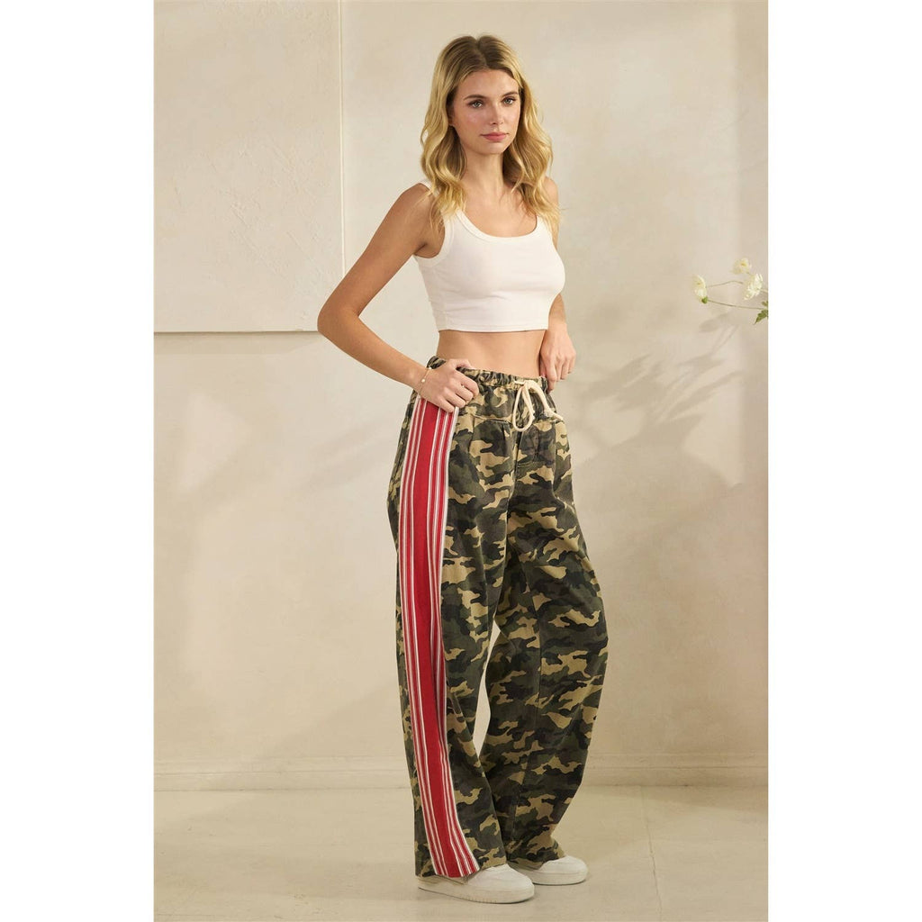 Sport Striped Wide Legged Pants - BFF Here