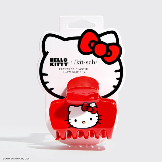 Hello Kitty x Kitsch Recycled Puffy Claw Clip- Kitty Face - BFF Here