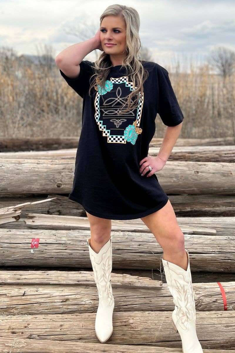 Small Town Big Dreams T-Shirt Dress by Sterling Kreek - BFF Here