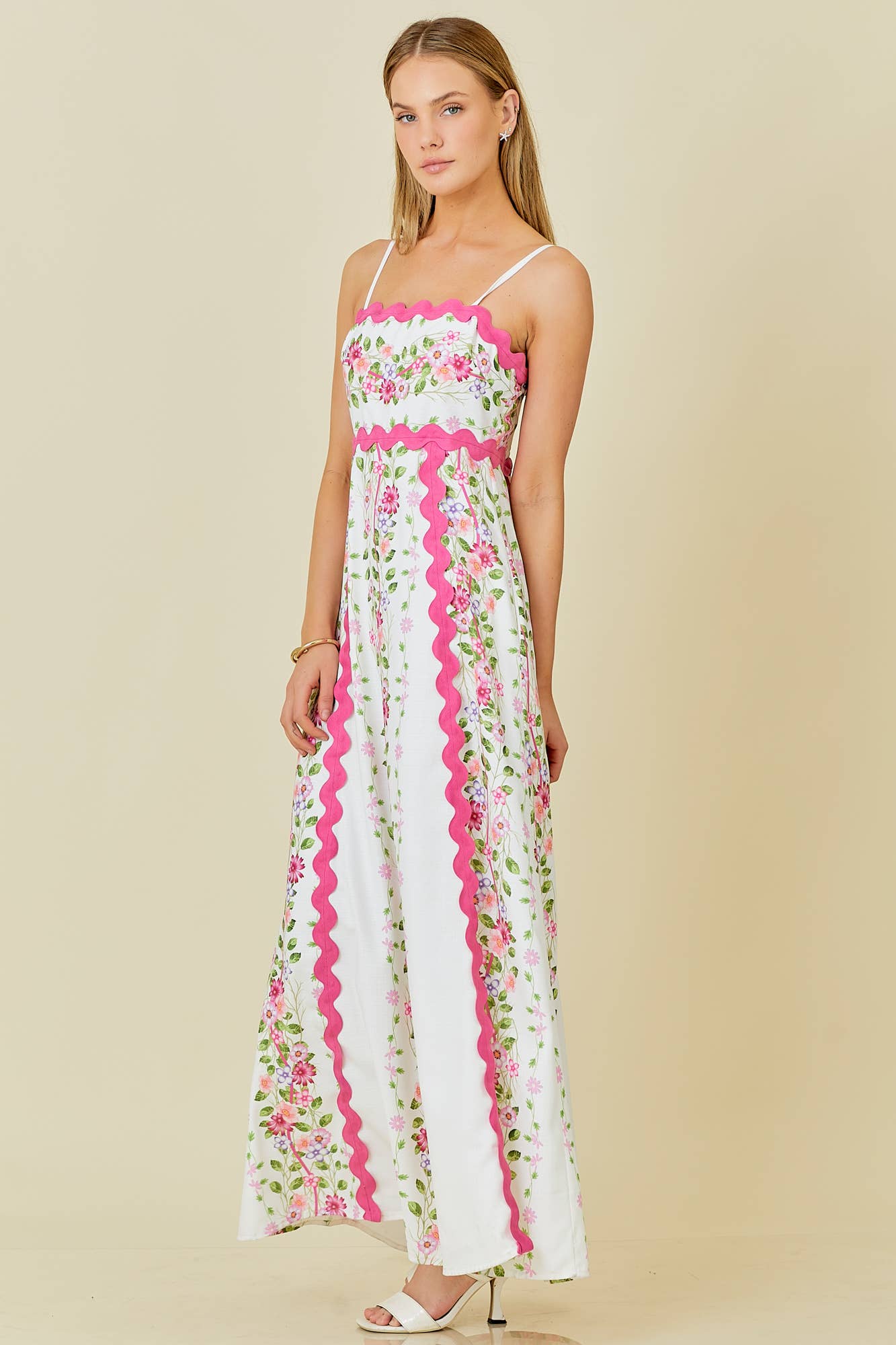 PREORDER: Springtime Floral Elegance Maxi Dress (Ships End of June) - BFF Here