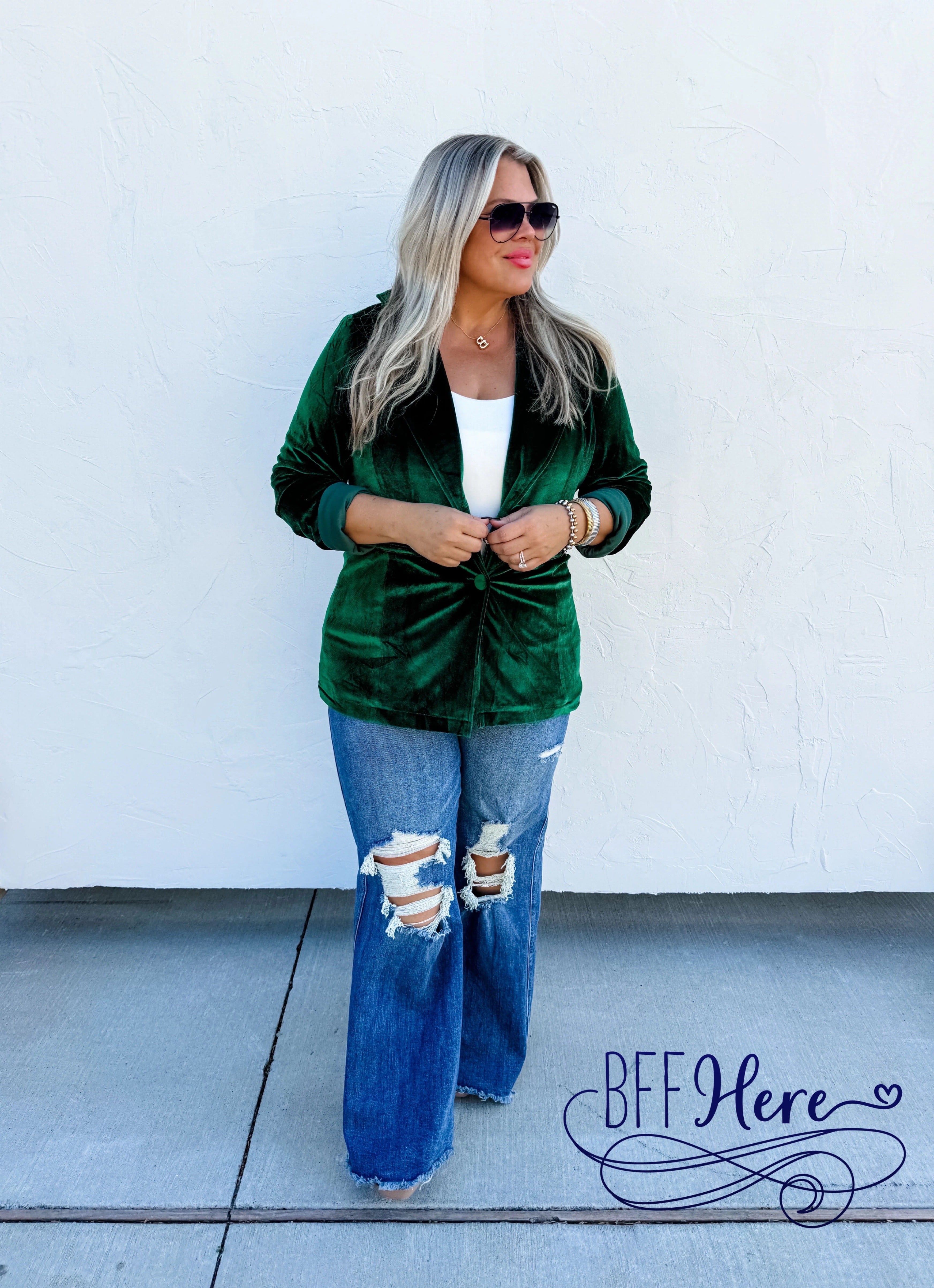 PREORDER: Nyx Velvet Blazer / Choice of Color (Ships End of December ) - BFF Here