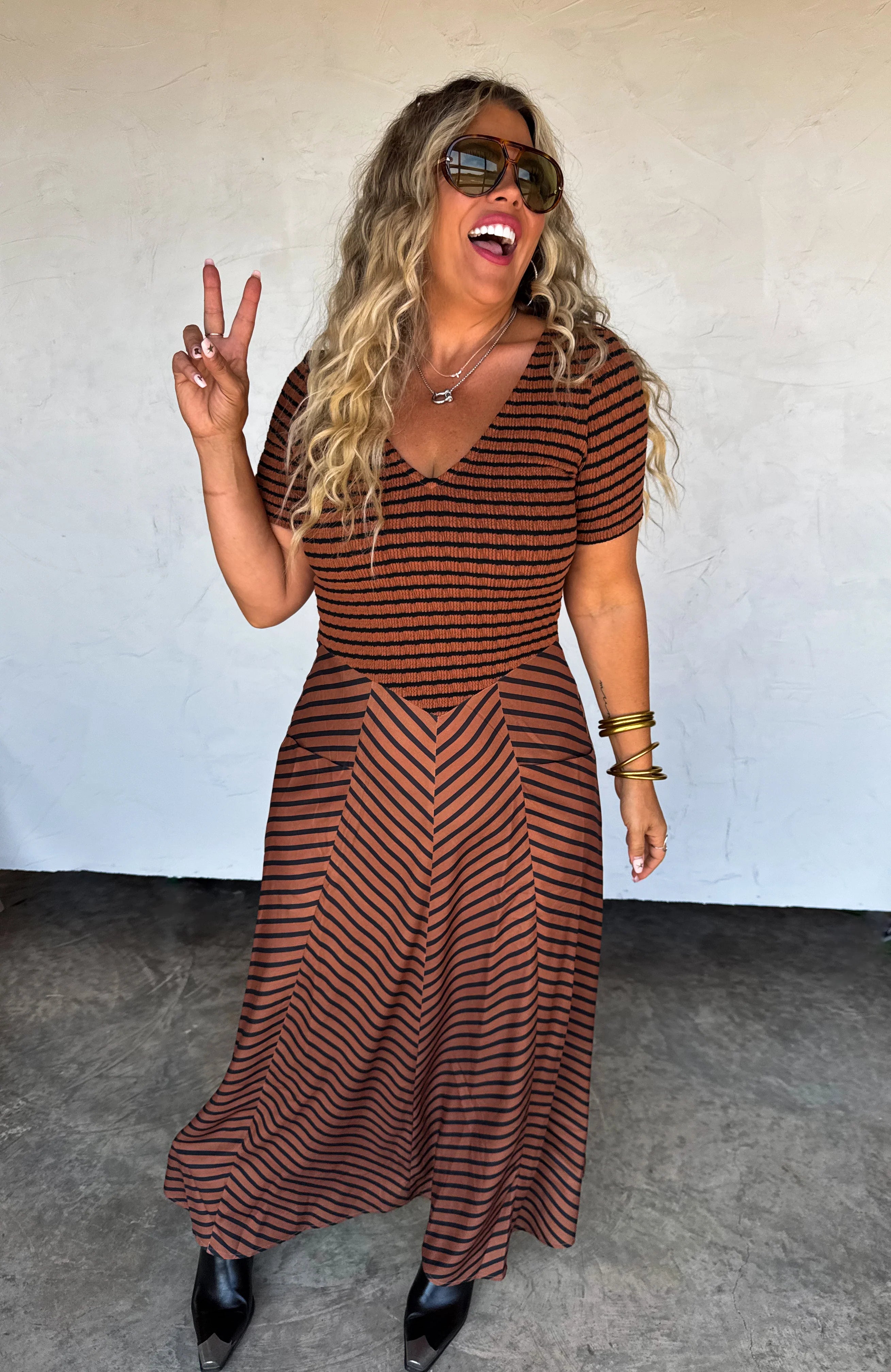 PREORDER: Calista Stripe Dress by Blakeley (ETA: Mid November) - BFF Here