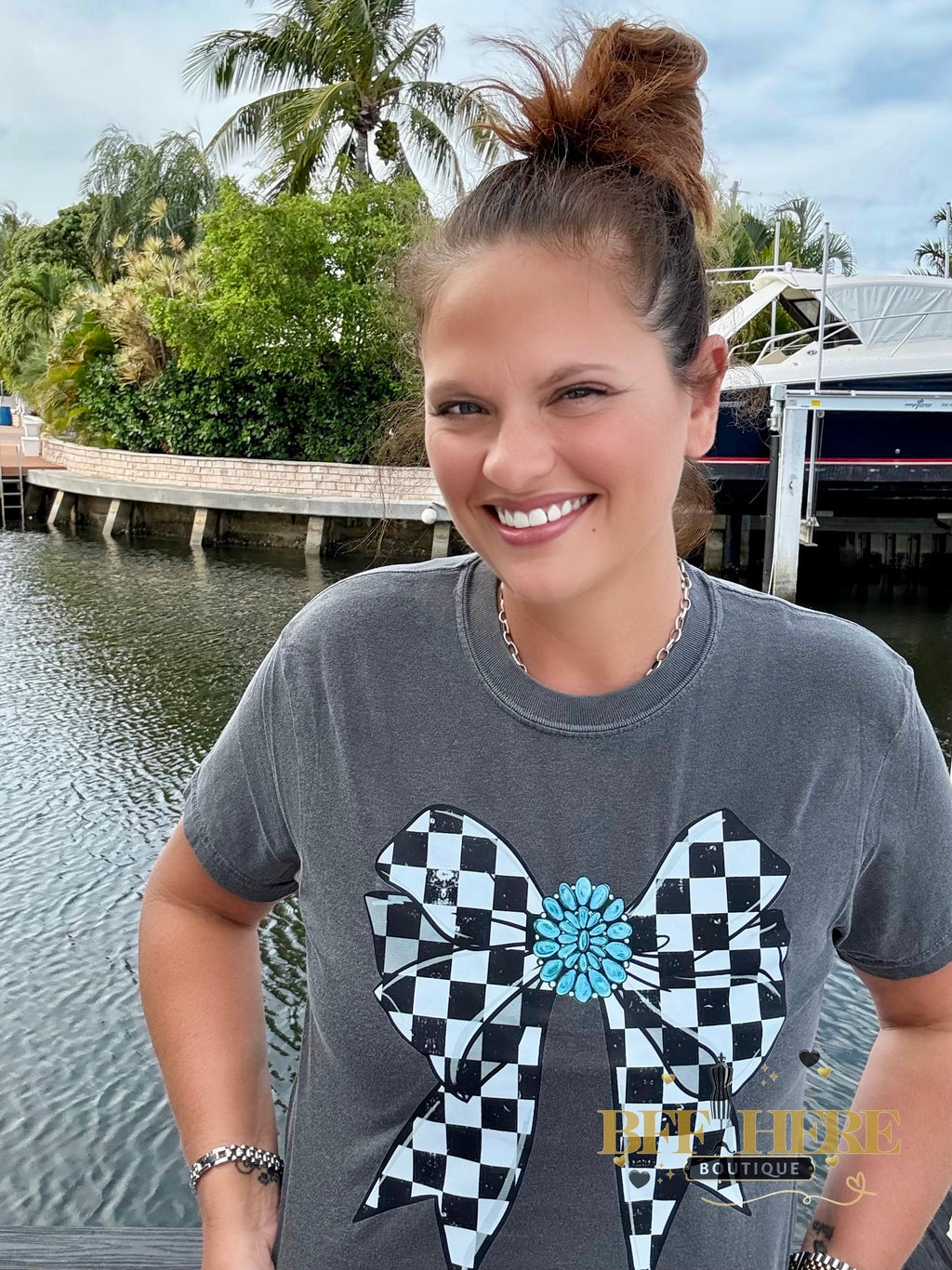 Rodeo Rebel Bow Tee - BFF Here