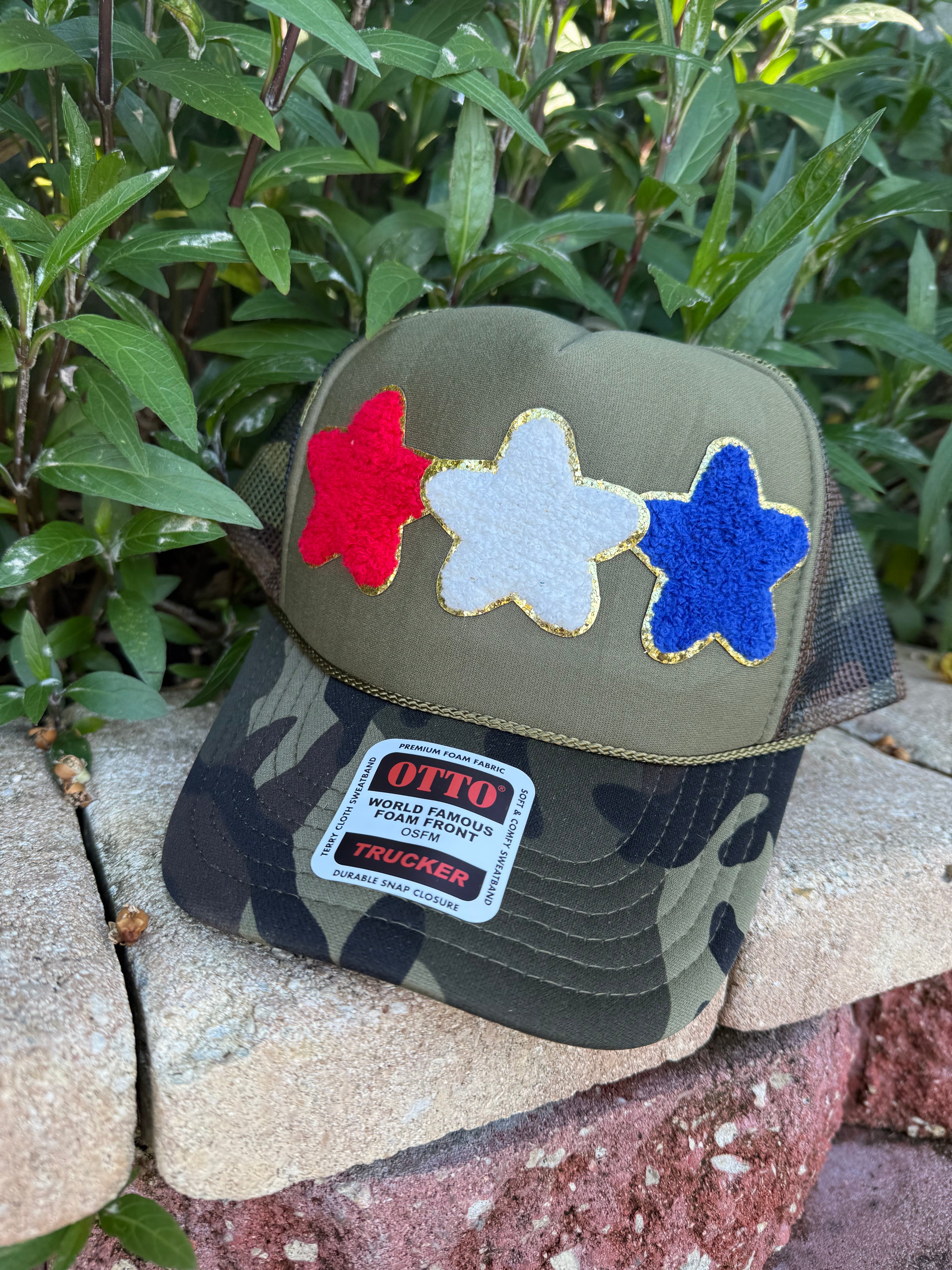 Star-Spangled Camo Trucker Hat - BFF Here