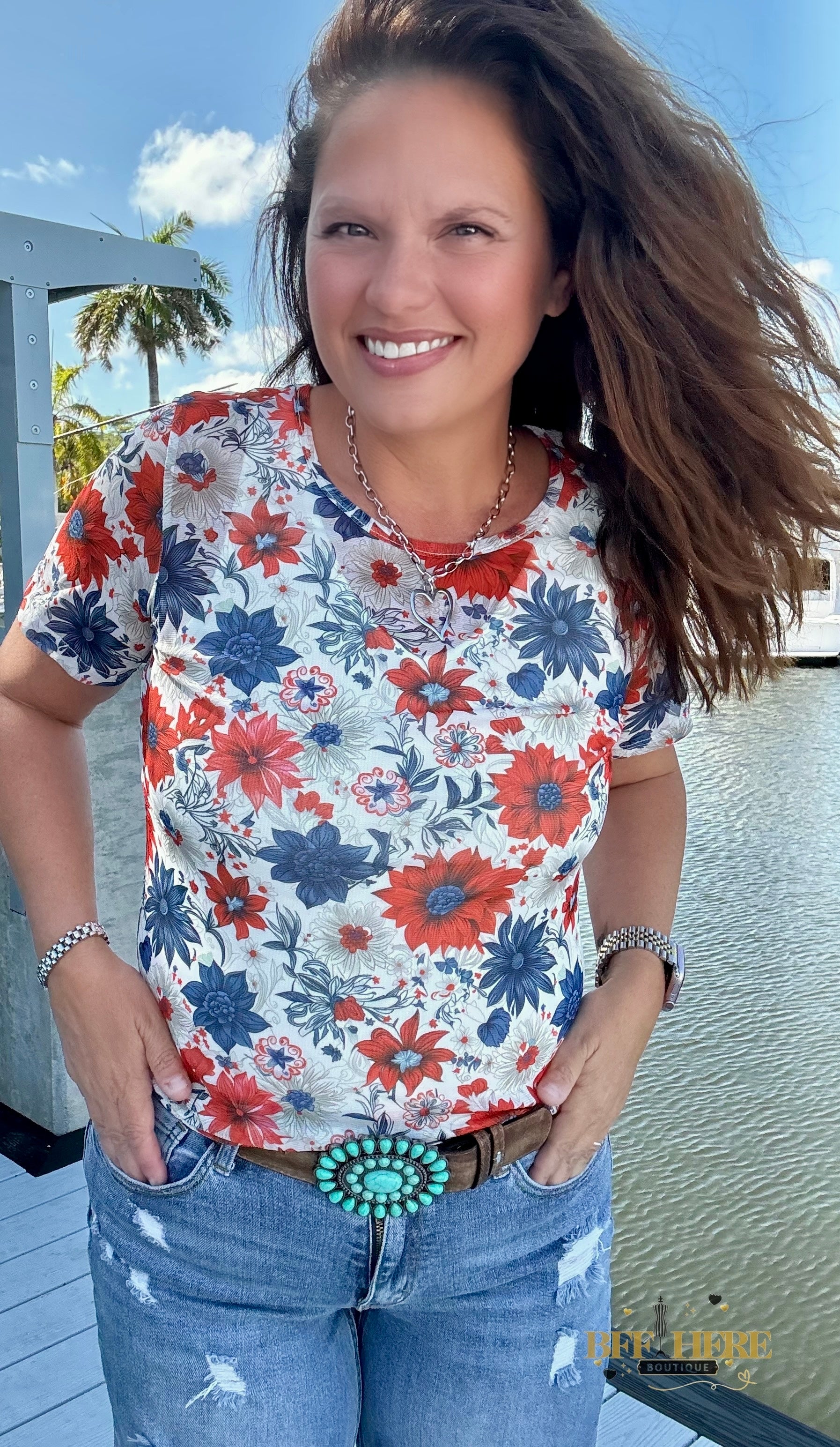 Let Your Dreams Blossom Mesh Top by Sterling Kreek - BFF Here