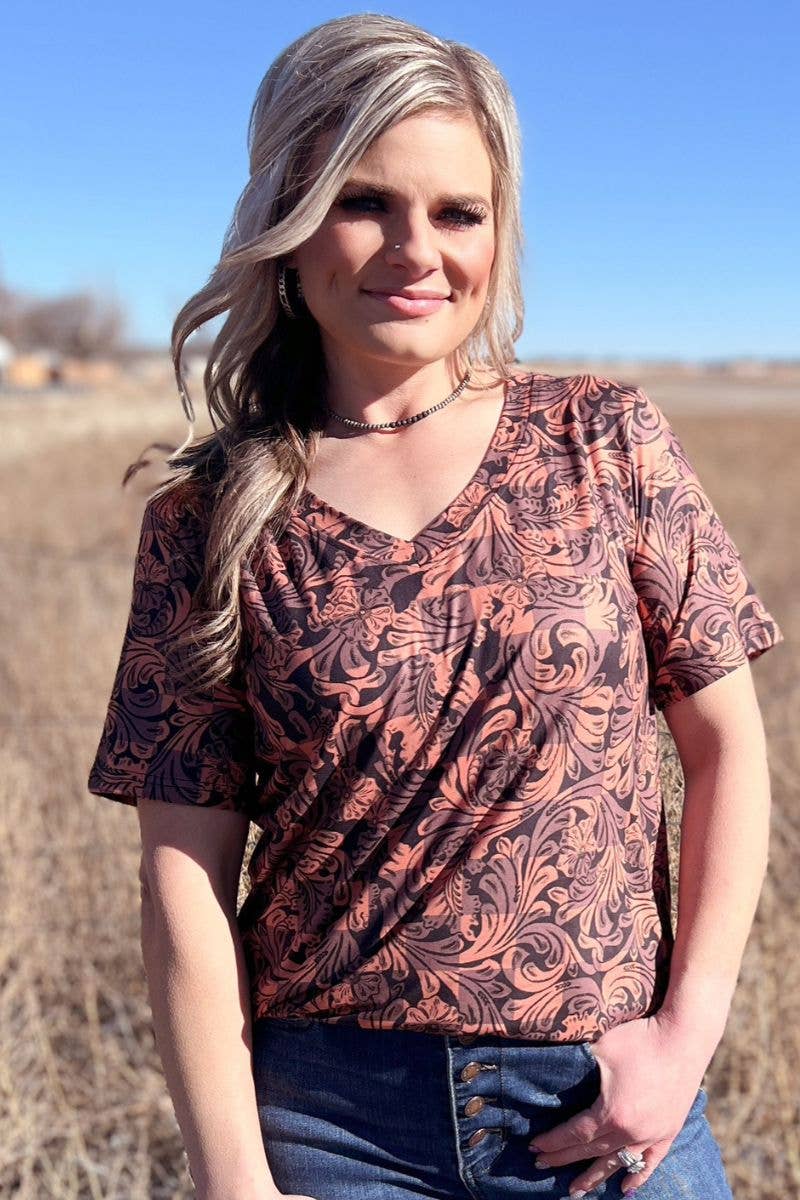 Checked In Tooled Top by Sterling Kreek - BFF Here