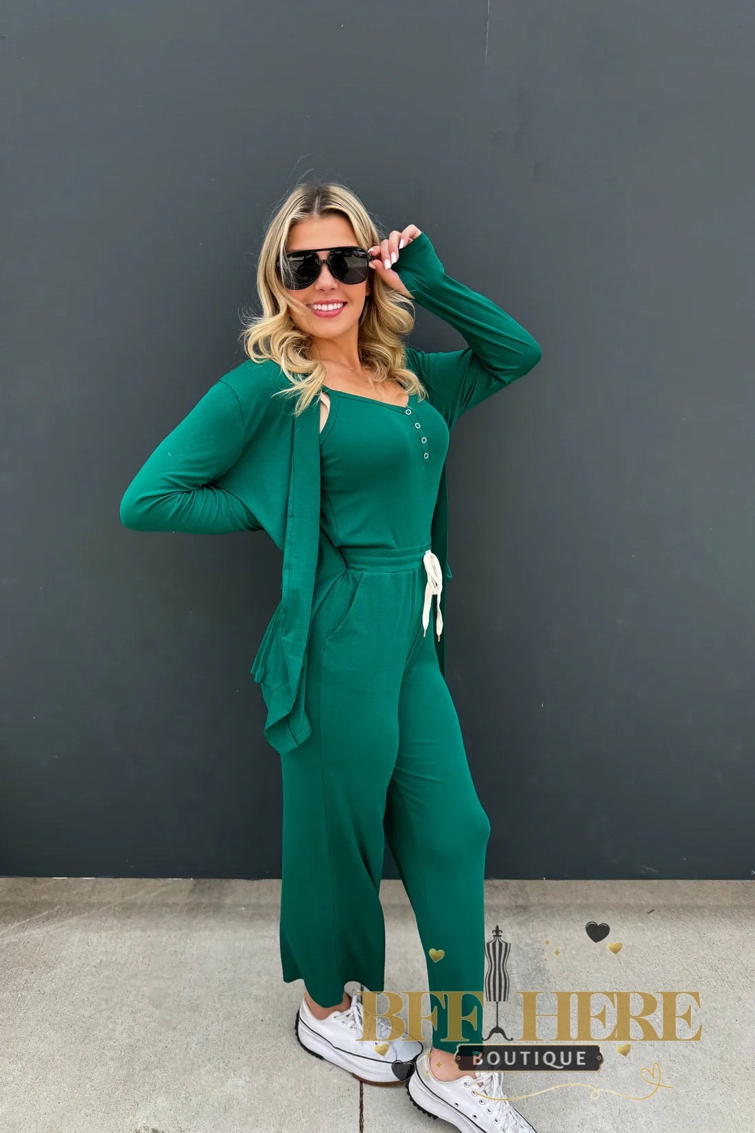 Soft Landing Romper & Cardigan Set by Blakeley - BFF Here