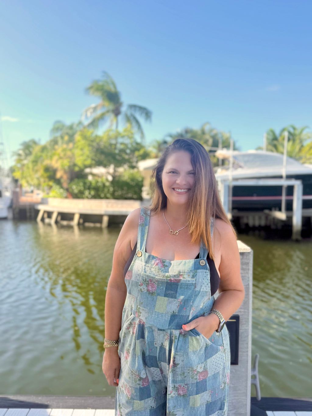 Floral Garden Cassidy Denim Overalls by Blakeley - BFF Here