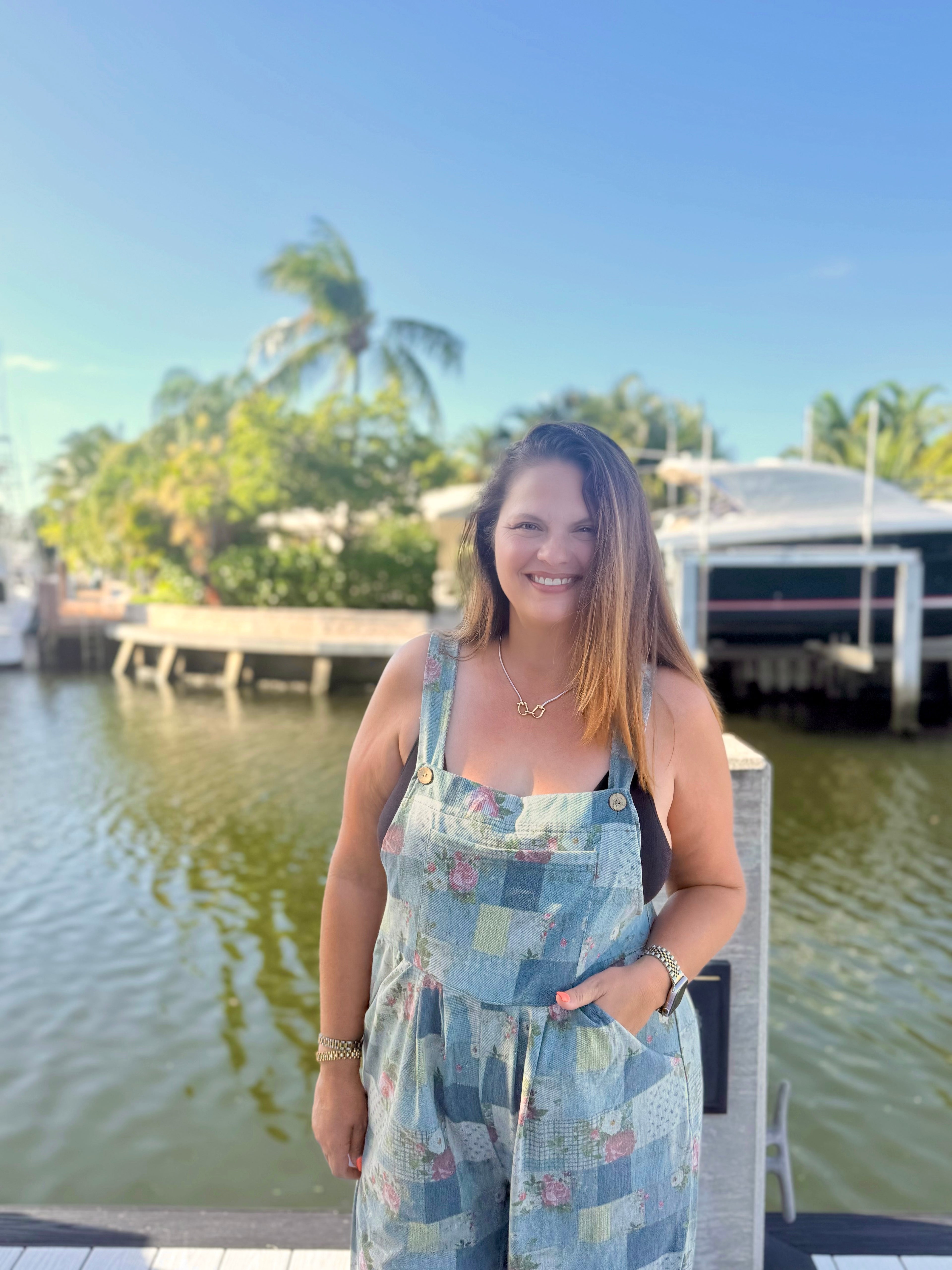 Floral Garden Cassidy Denim Overalls by Blakeley - BFF Here