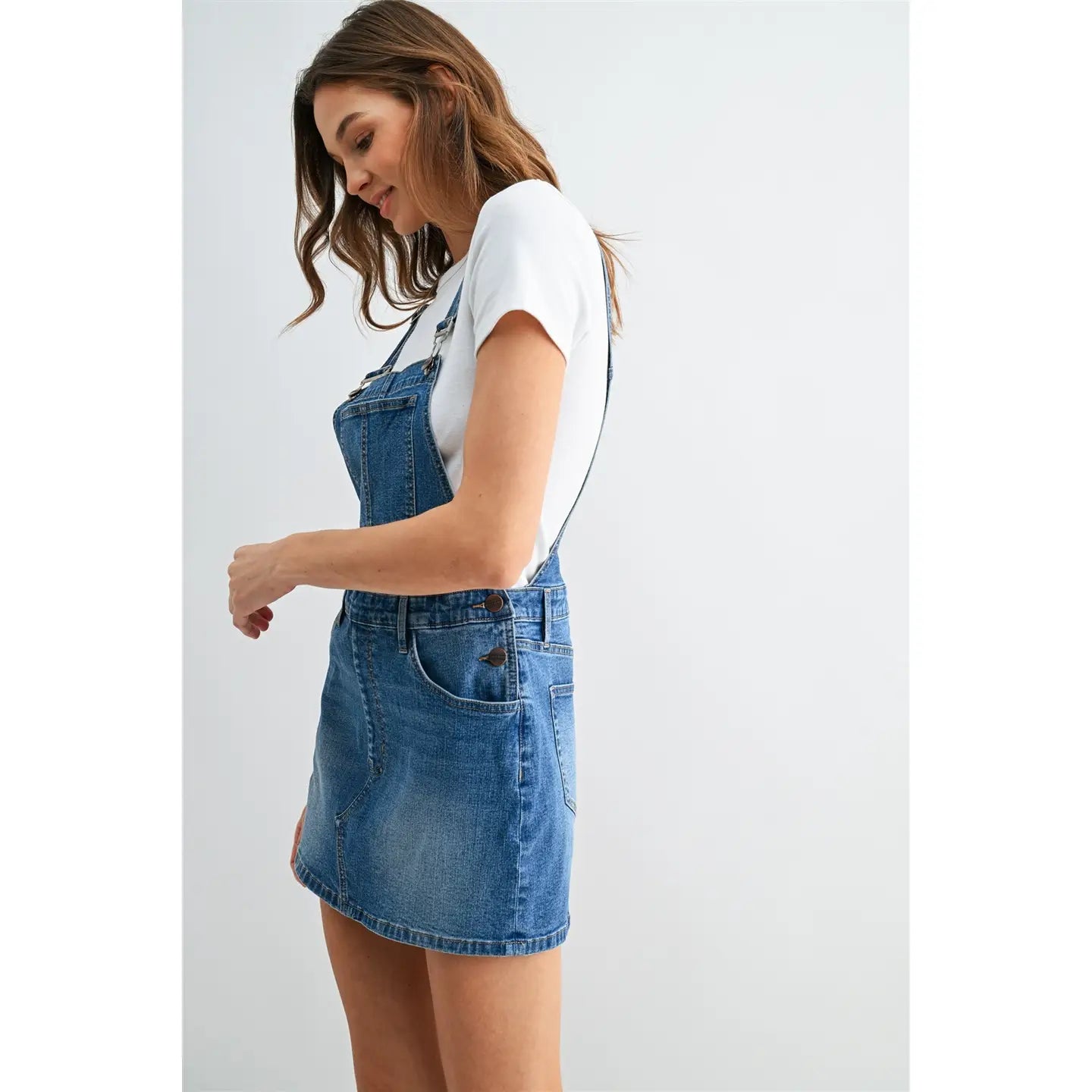 Bib Overall Mini Dress / River Bed by Mica Denim (ARRAY) — Ships 2-3 weeks - BFF Here