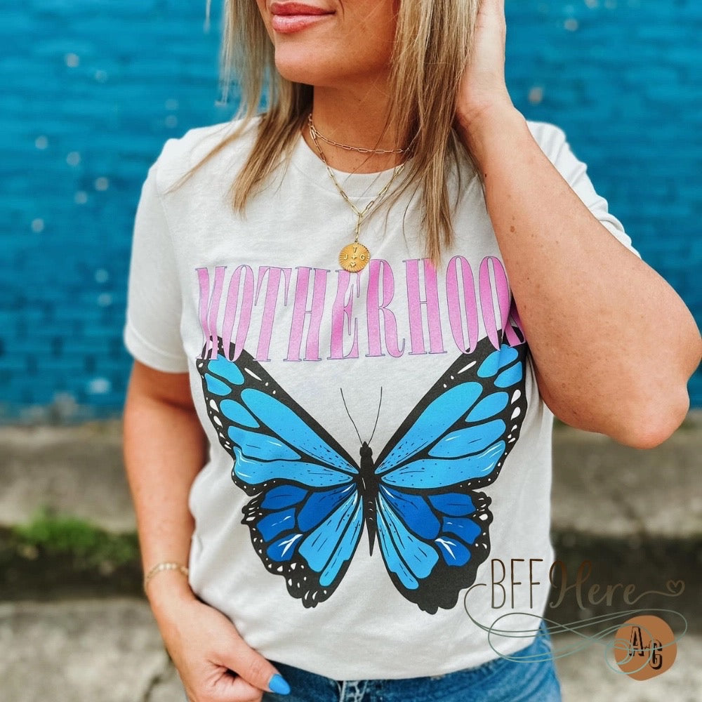 Motherhood Vibes: Butterfly Splash Tee - BFF Here