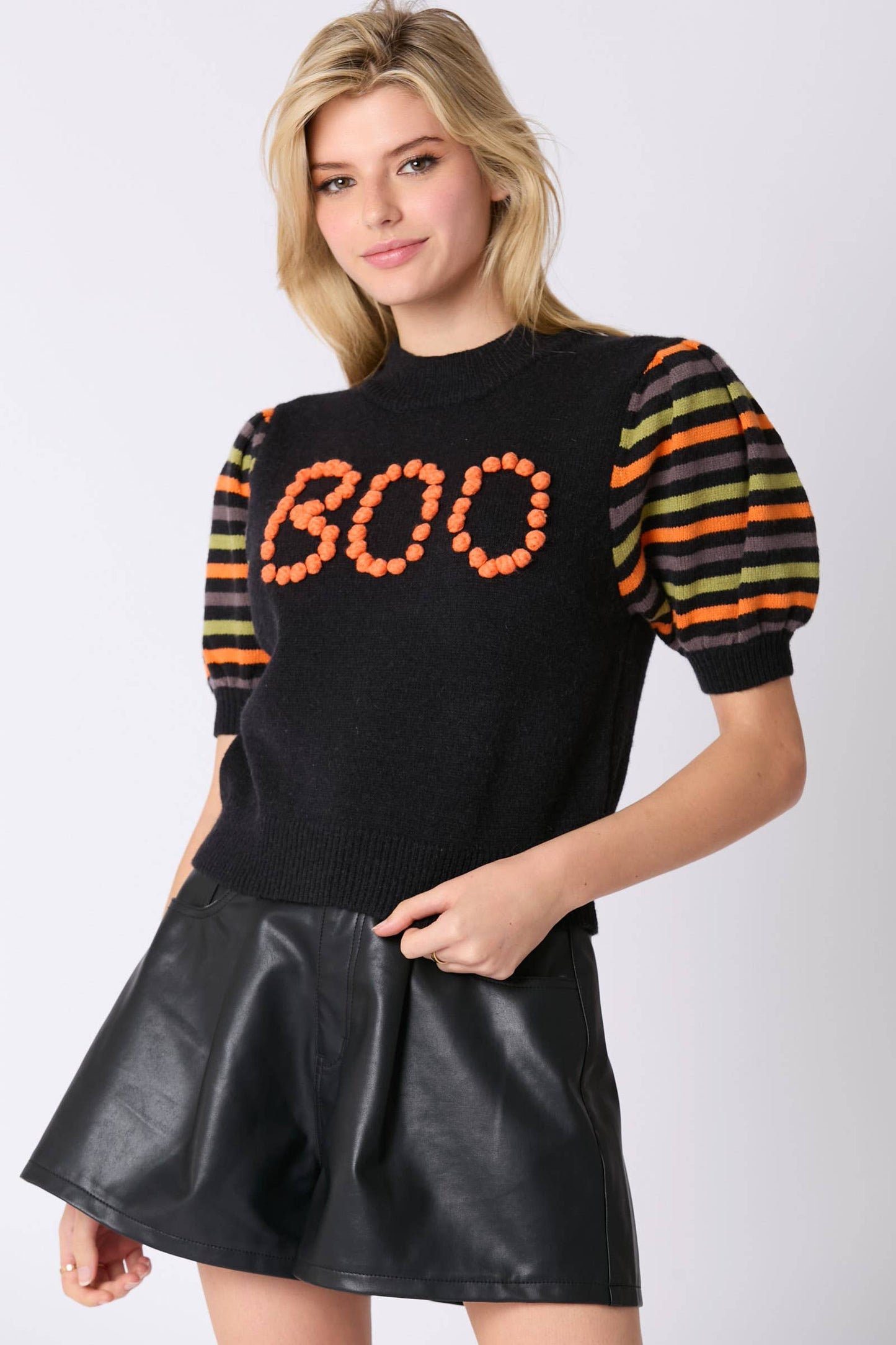 BOO-tiful Puff Sleeve Sweater