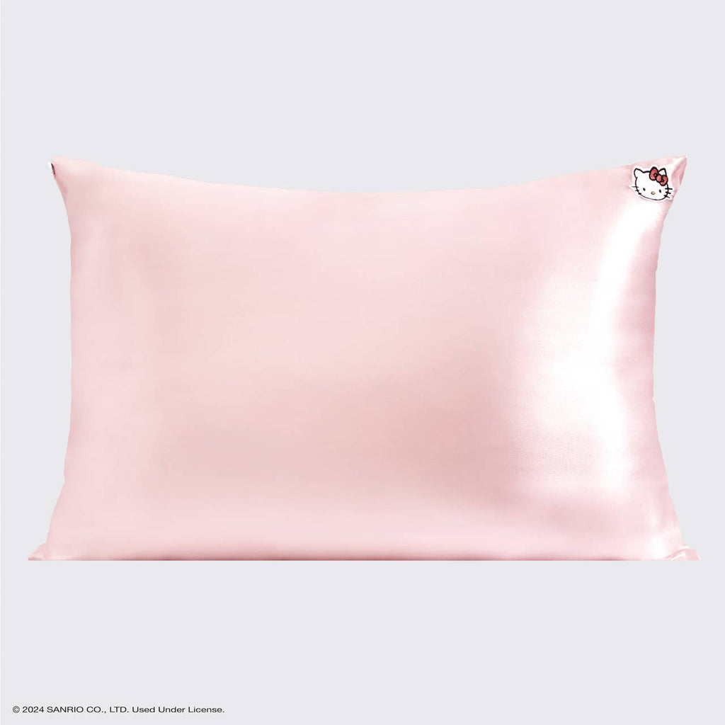 Hello Kitty x Kitsch Pillowcase Standard - Solid Pink Kitty Face - BFF Here
