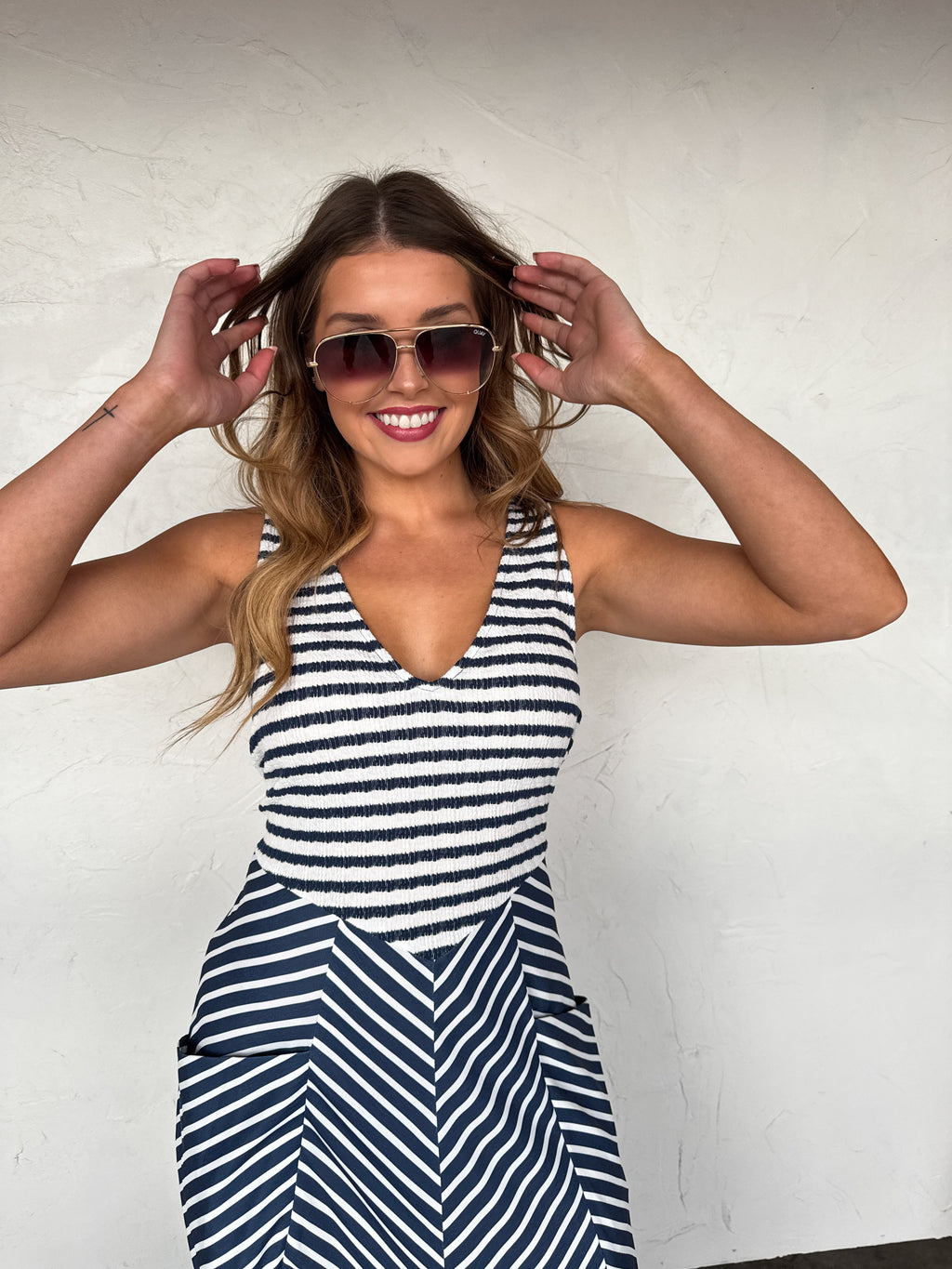 PREORDER- SPRING LUCIANA STRIPE DRESS - BFF Here