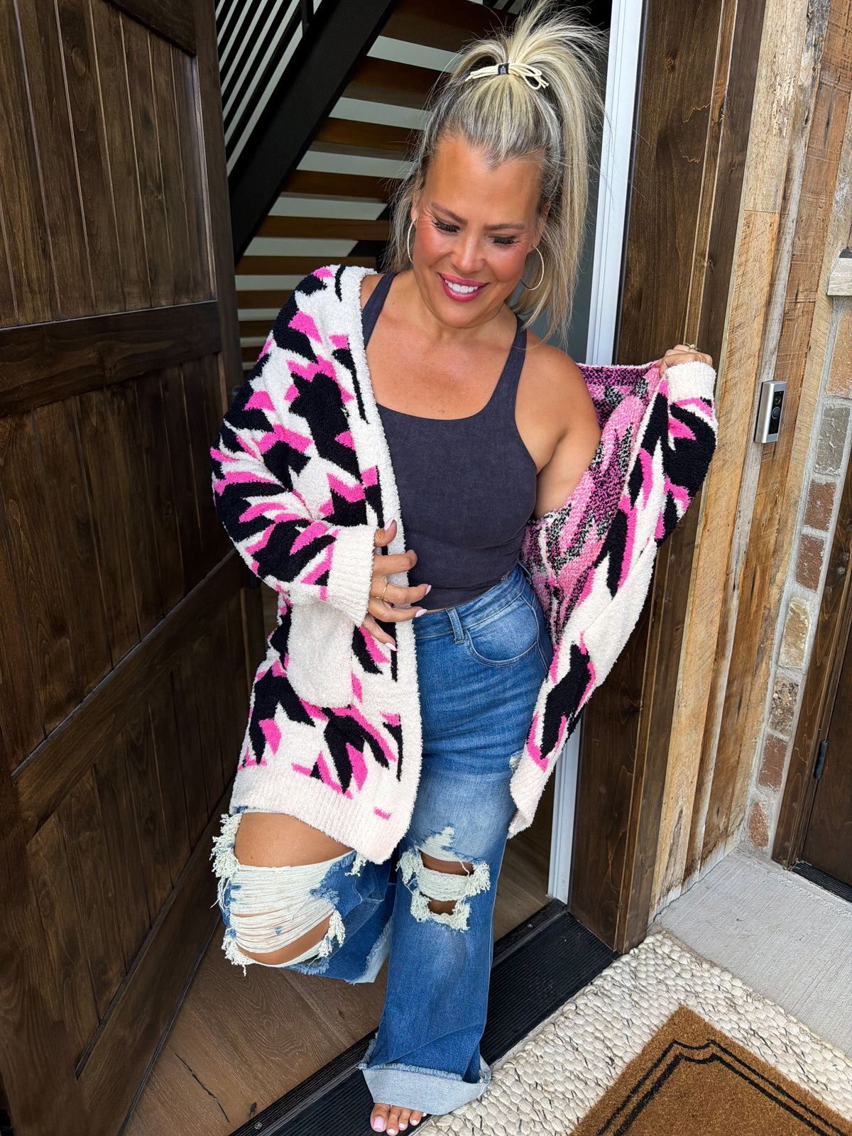 PREORDER: Houndstooth Cloud Cardigan by Blakeley (ETA November)